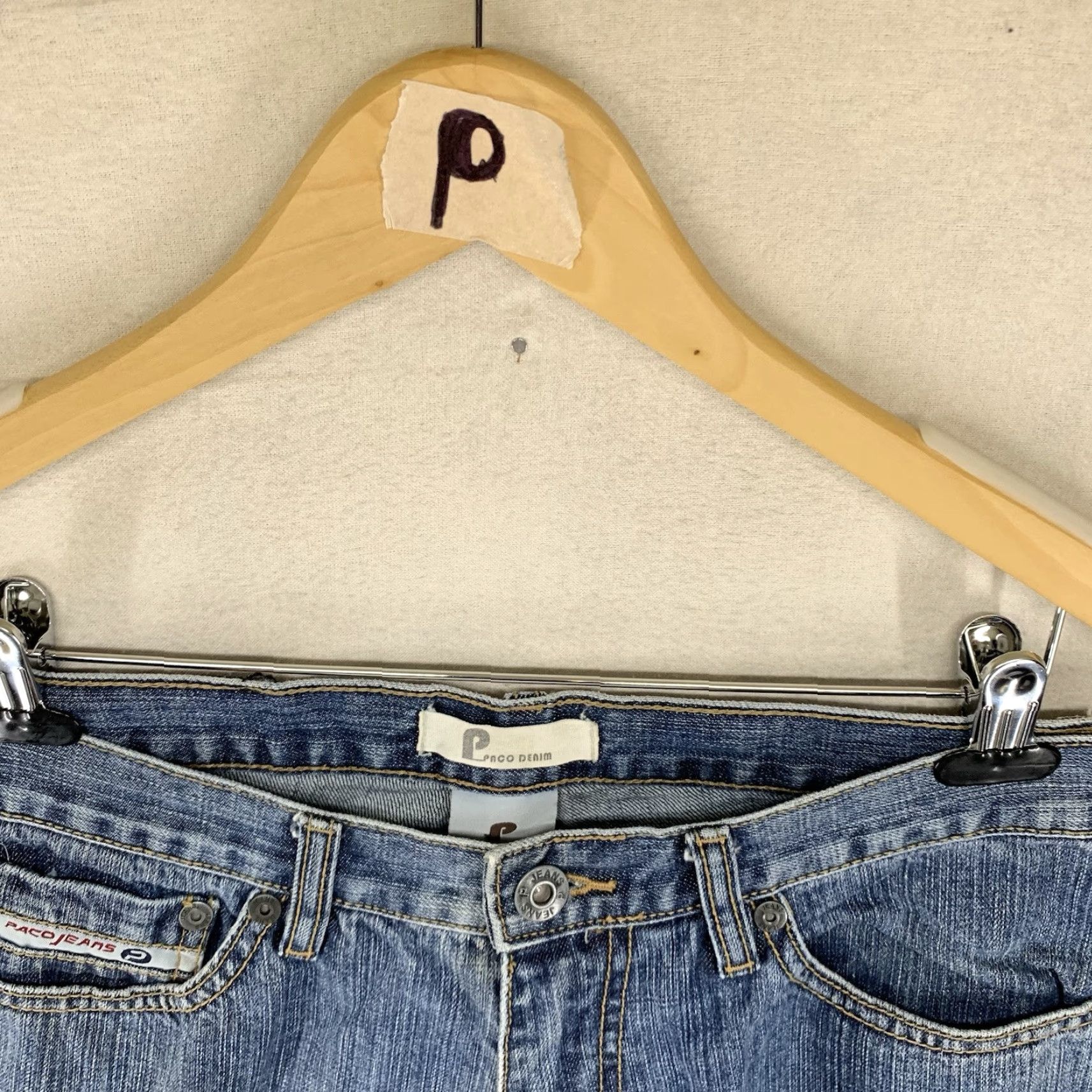 Vintage VINTAGE Paco Jeans Men 31x30 Denim Wide-Leg Y2K 90s Hip Hop Style Size US 31 - 3 Thumbnail