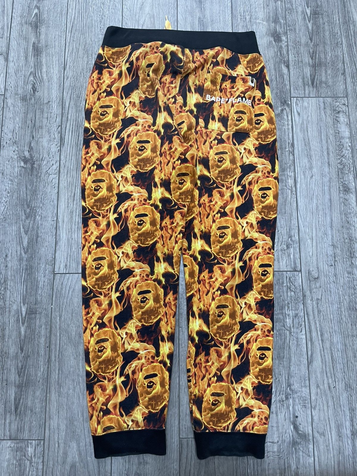 Bape XL-Bape Flame Sweatpant joggers Size US 34 / EU 50 - 4 Thumbnail