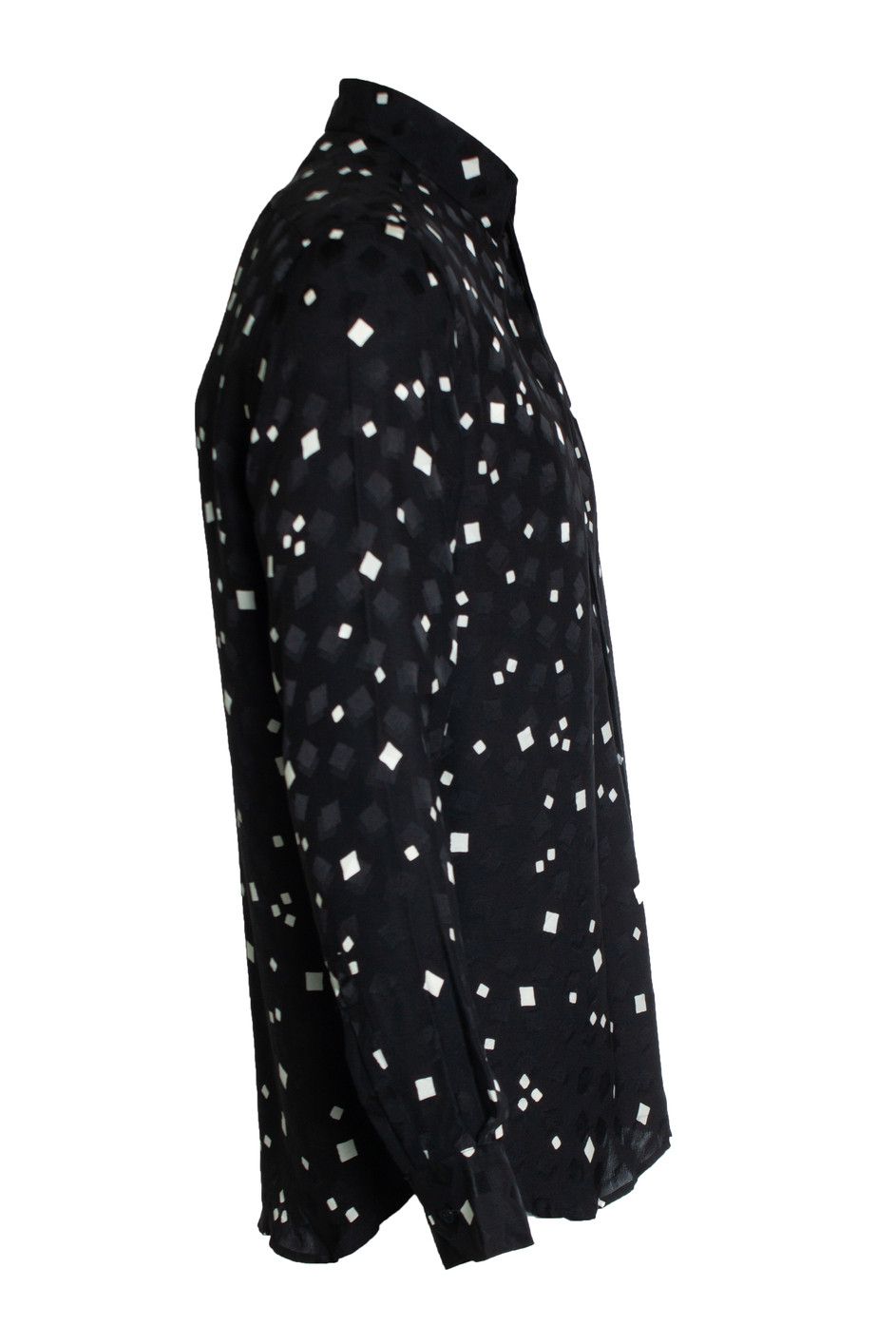 Saint Laurent Paris Saint Laurent, Square printed black and white shirt Size US S / EU 44-46 / 1 - 3 Thumbnail