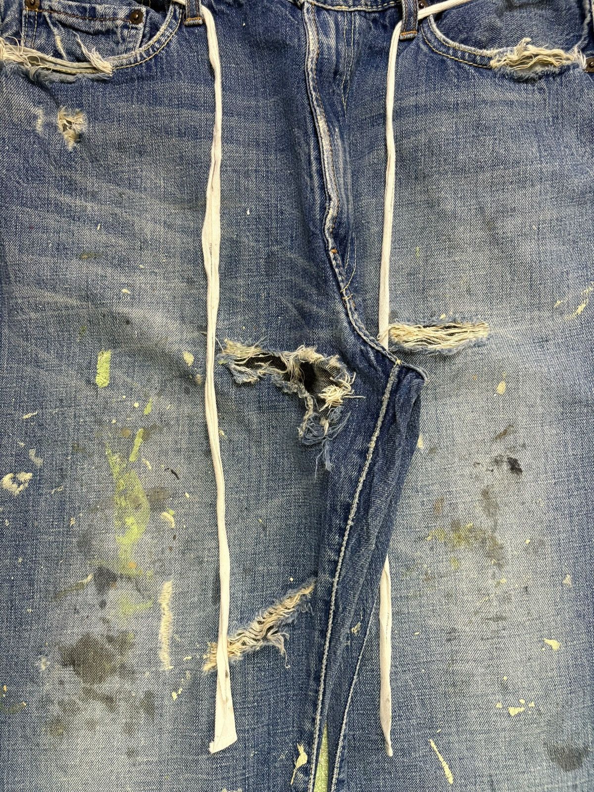 Japanese Brand Vintage Japanese Brand Mud Wash Paint Distress Bootcut Jeans Size US 30 / EU 46 - 5 Thumbnail