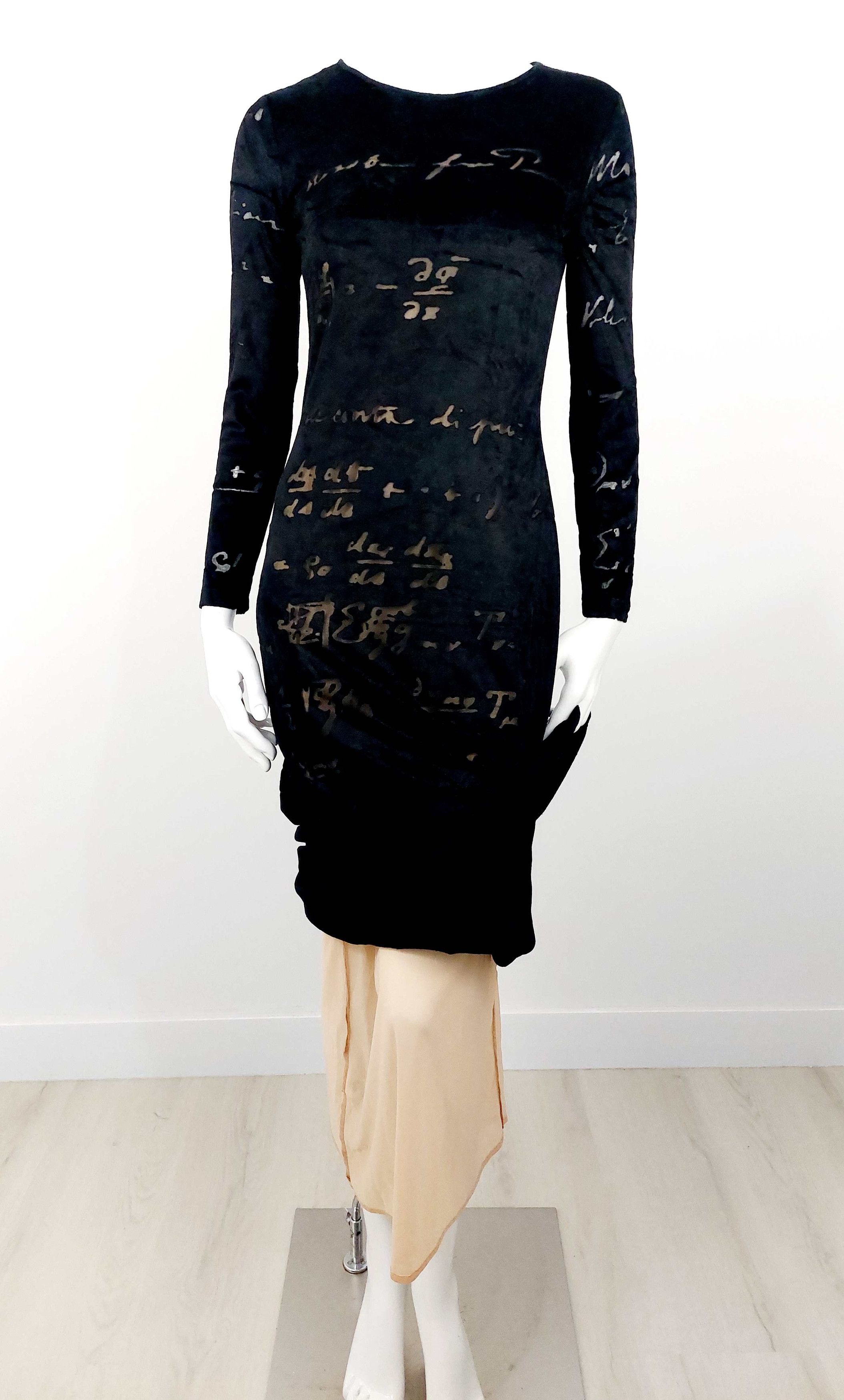 Moschino Moschino Cheap and Chic Equation Velvet Math Formula Dress Size S / US 4 / IT 40 - 9 Thumbnail