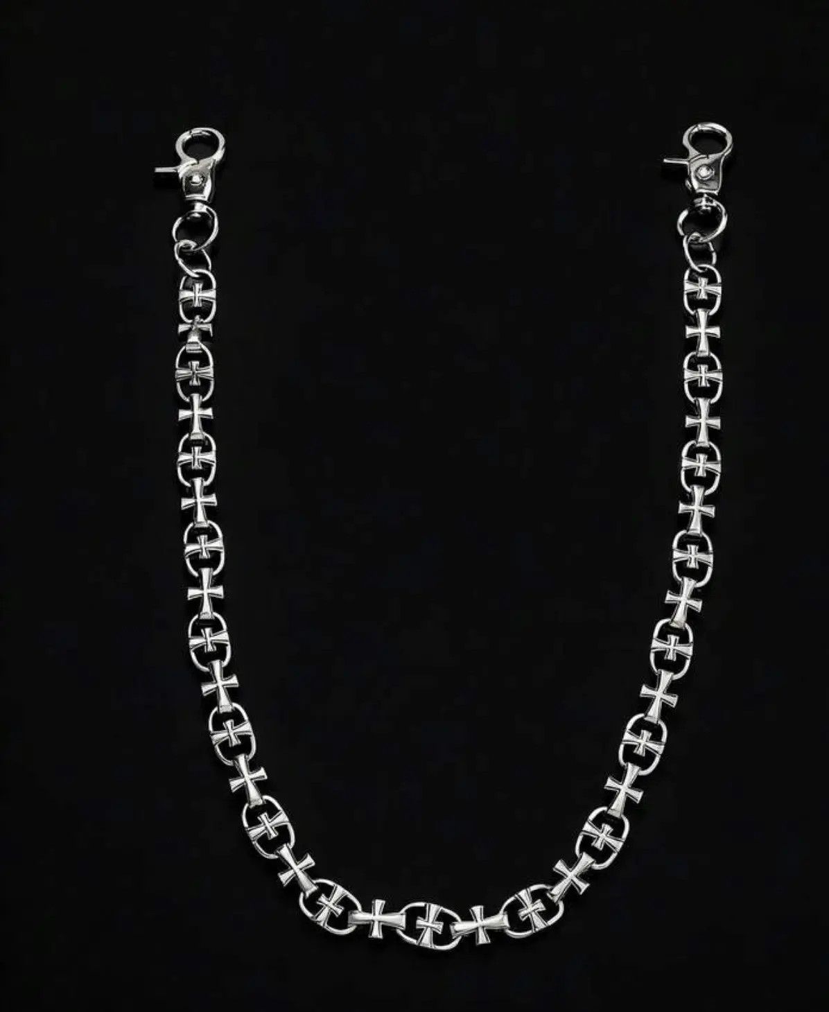 Jewelry Metal Cross Wallet Chain,Y2K Jeans Chain,Gothic Pants Chain Size ONE SIZE - 5 Thumbnail
