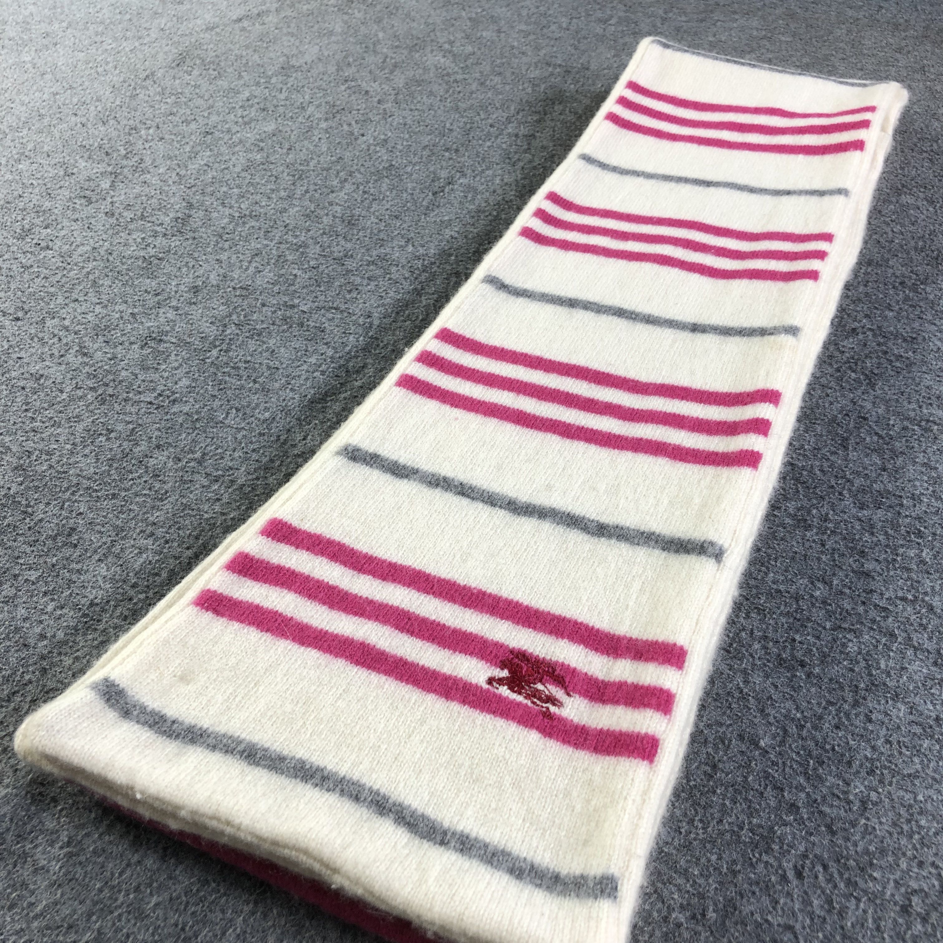 Burberry Burberry Blue Label Wool Scarf Muffler V1757 Size ONE SIZE - 2 Thumbnail