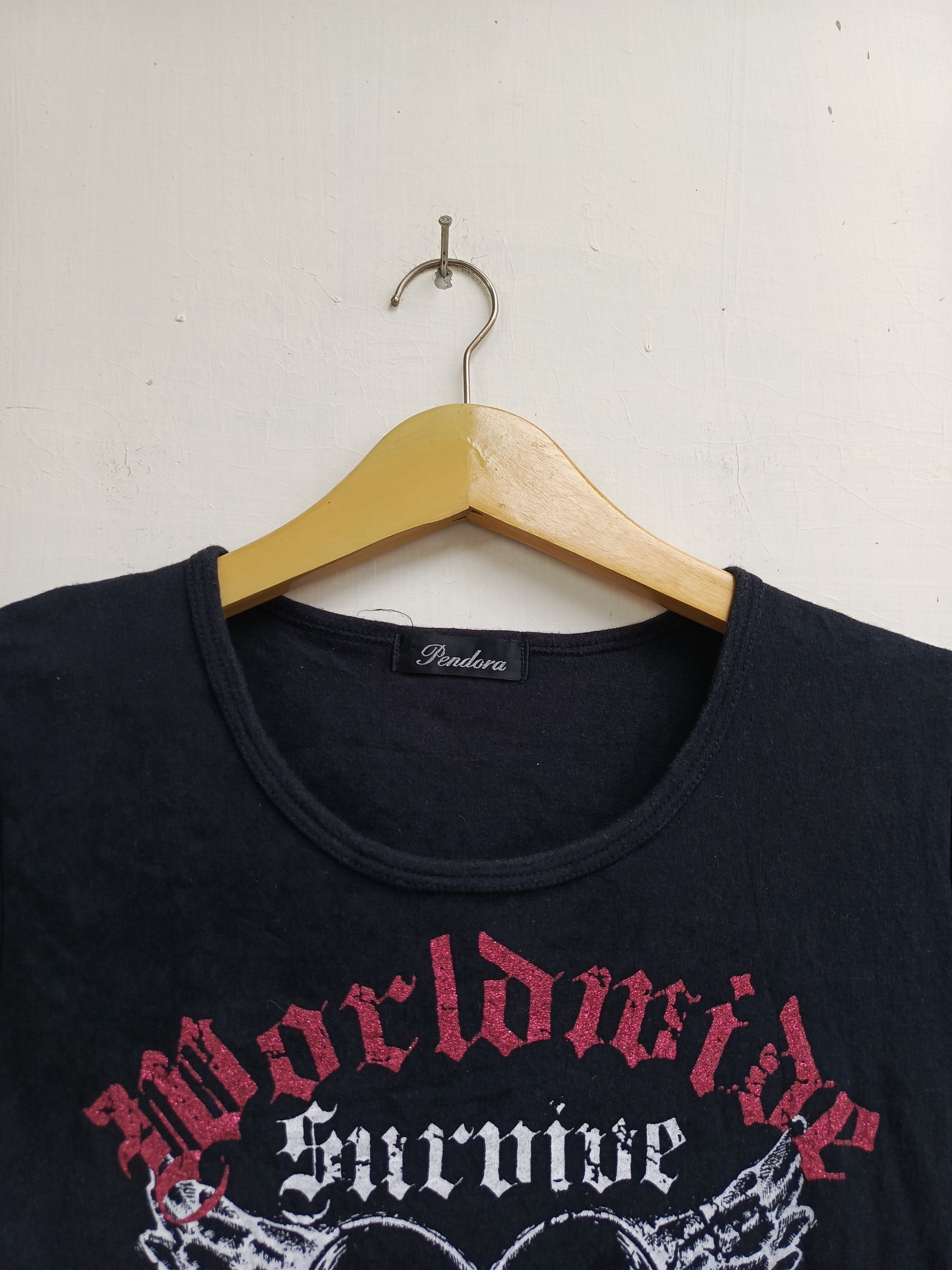 Japanese Brand Pendora world Wide tshirt Size L / US 10 / IT 46 - 2 Thumbnail