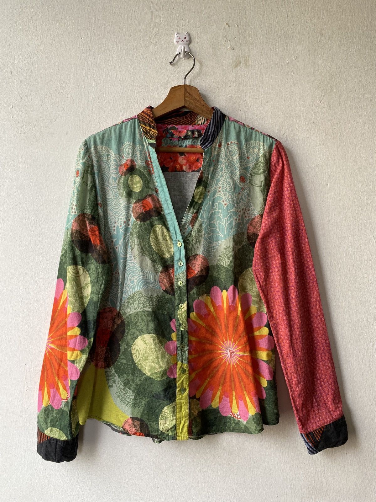 Desigual Desigual Floral Rainbow Design Overprint Long Sleeve Size US M / EU 48-50 / 2 - 3 Thumbnail