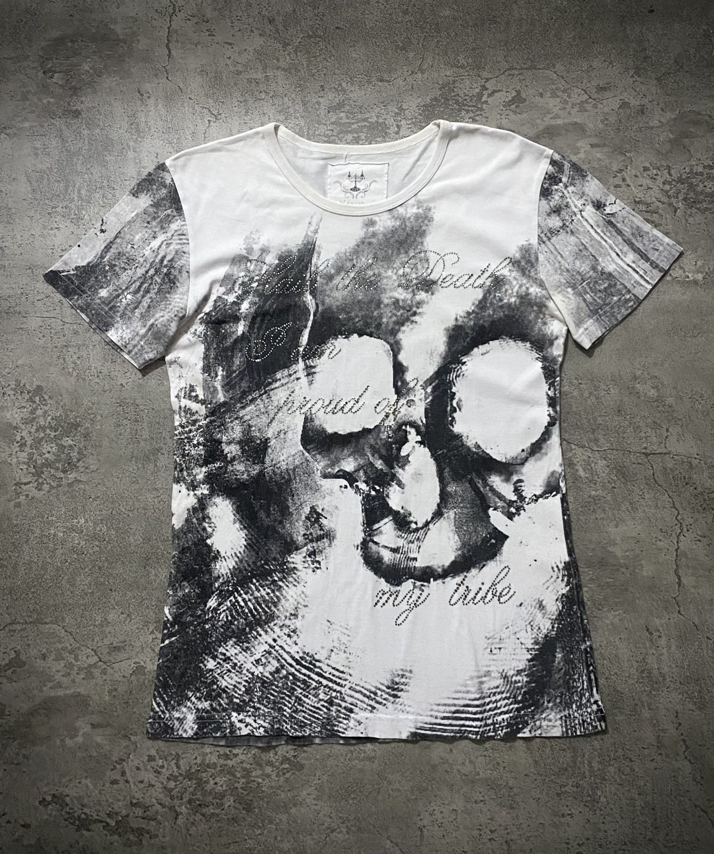 Japanese Brand XRFM SKULL GRUNGE POEM TSHIRT Size US M / EU 48-50 / 2 - 1 Thumbnail