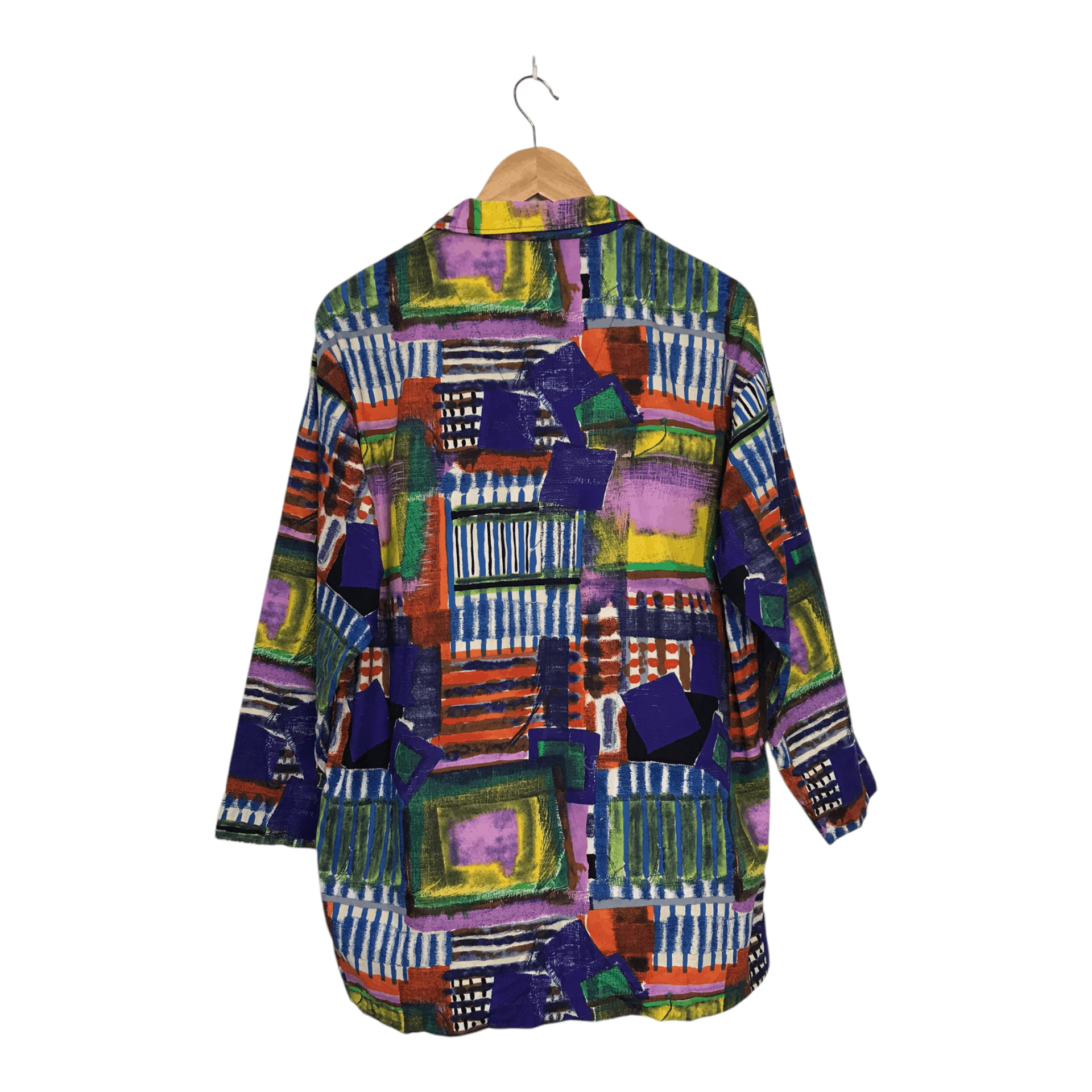 Japanese Brand × Kenzo × Vintage Vintage Kenzo Art Multicolour Button Shirt Size US L / EU 52-54 / 3 - 4 Thumbnail