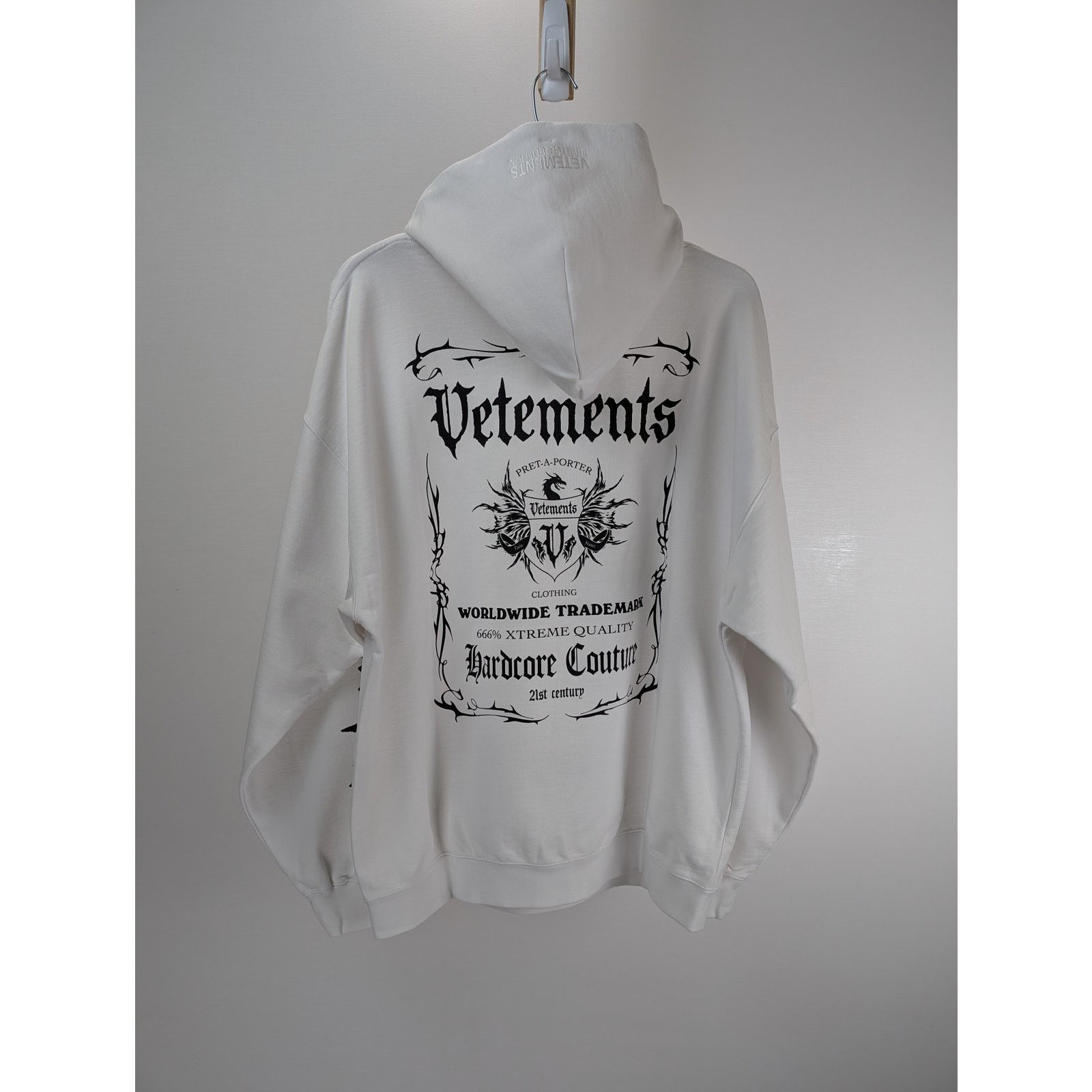 Vetements o1rshd1 Pret a Porter Hoodie in White Size US S / EU 44-46 / 1 - 8 Thumbnail