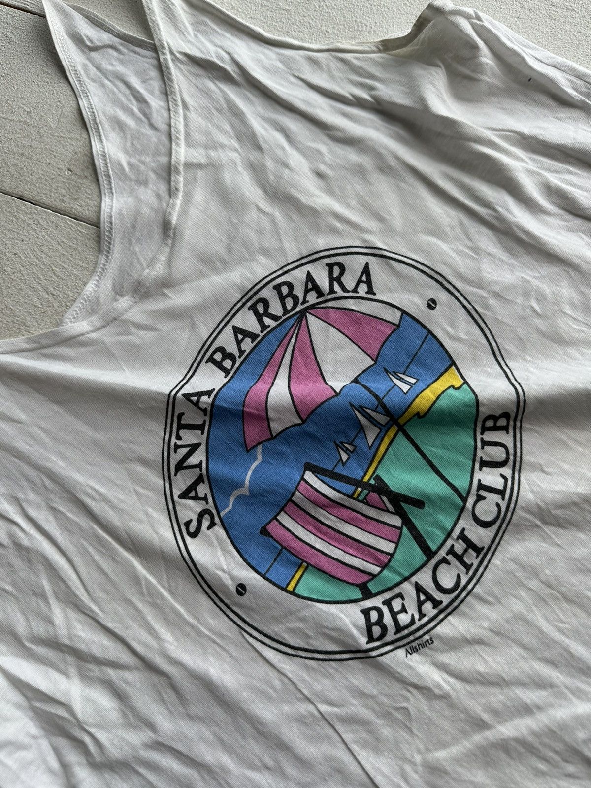 Vintage 🚨ARHIVE WESTERN GERMANY SANTA BARBARA BEACH CLUB TANK Size L / US 10 / IT 46 - 4 Thumbnail