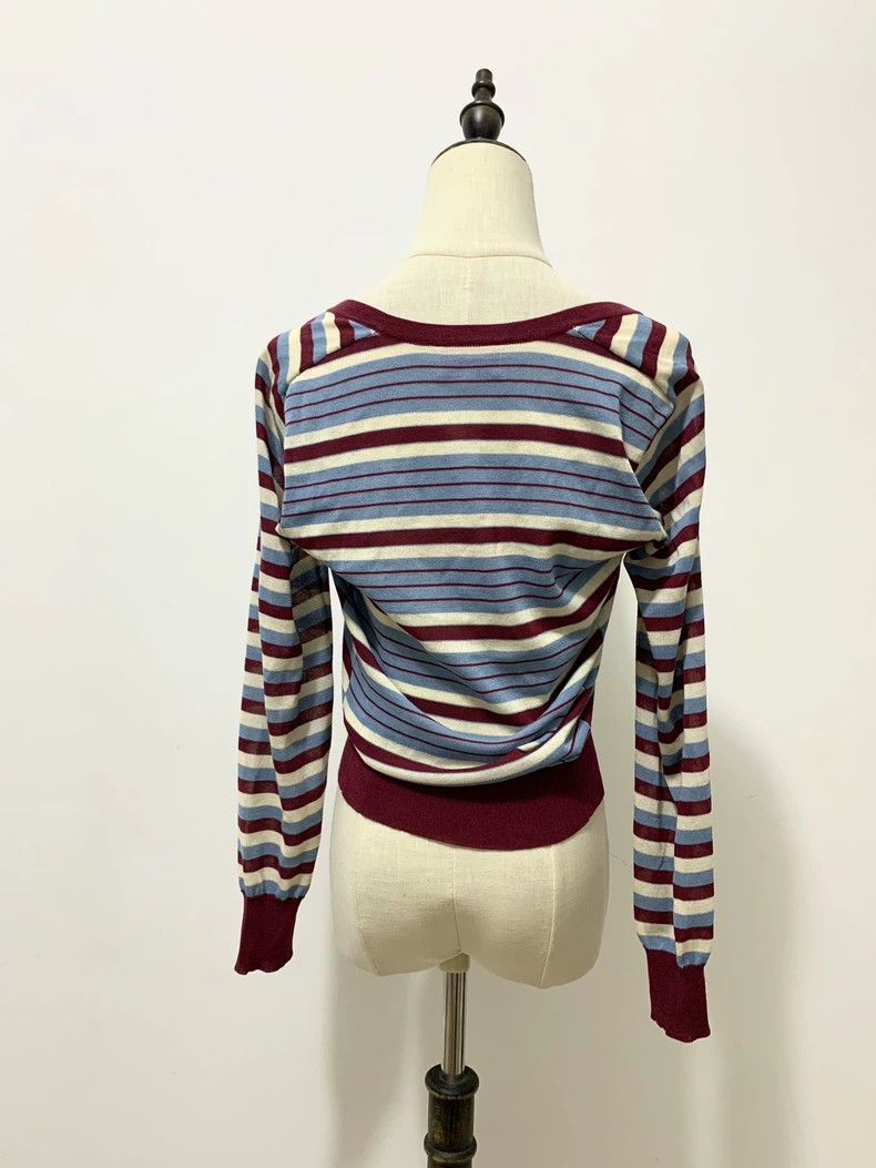 Vivienne Westwood Vivienne Westwood Blue striped knit cardigan Size M / US 6-8 / IT 42-44 - 2 Thumbnail