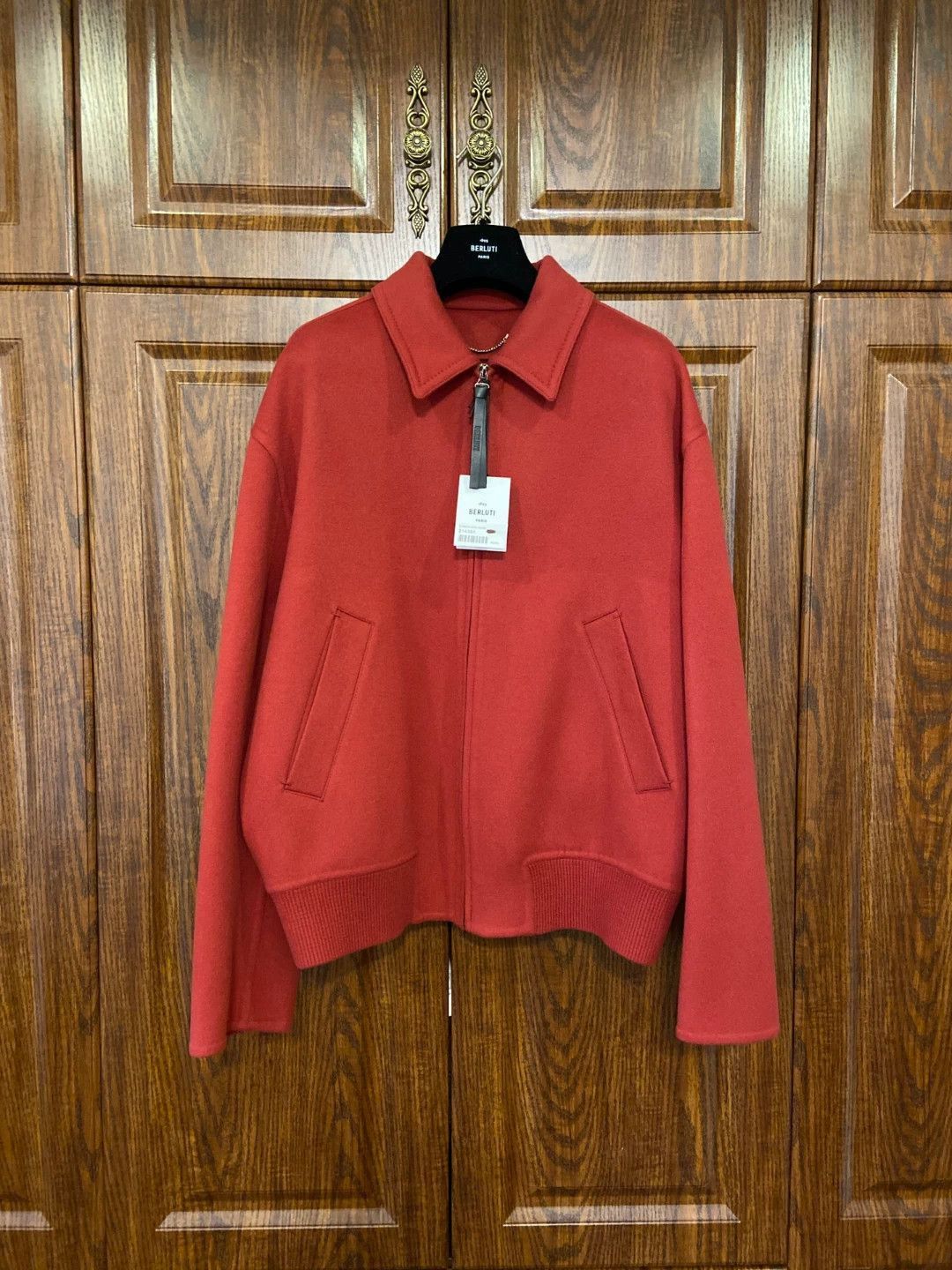 Berluti Red Collared Zip-Up Jacket Size L Size US L / EU 52-54 / 3 - 1 Thumbnail