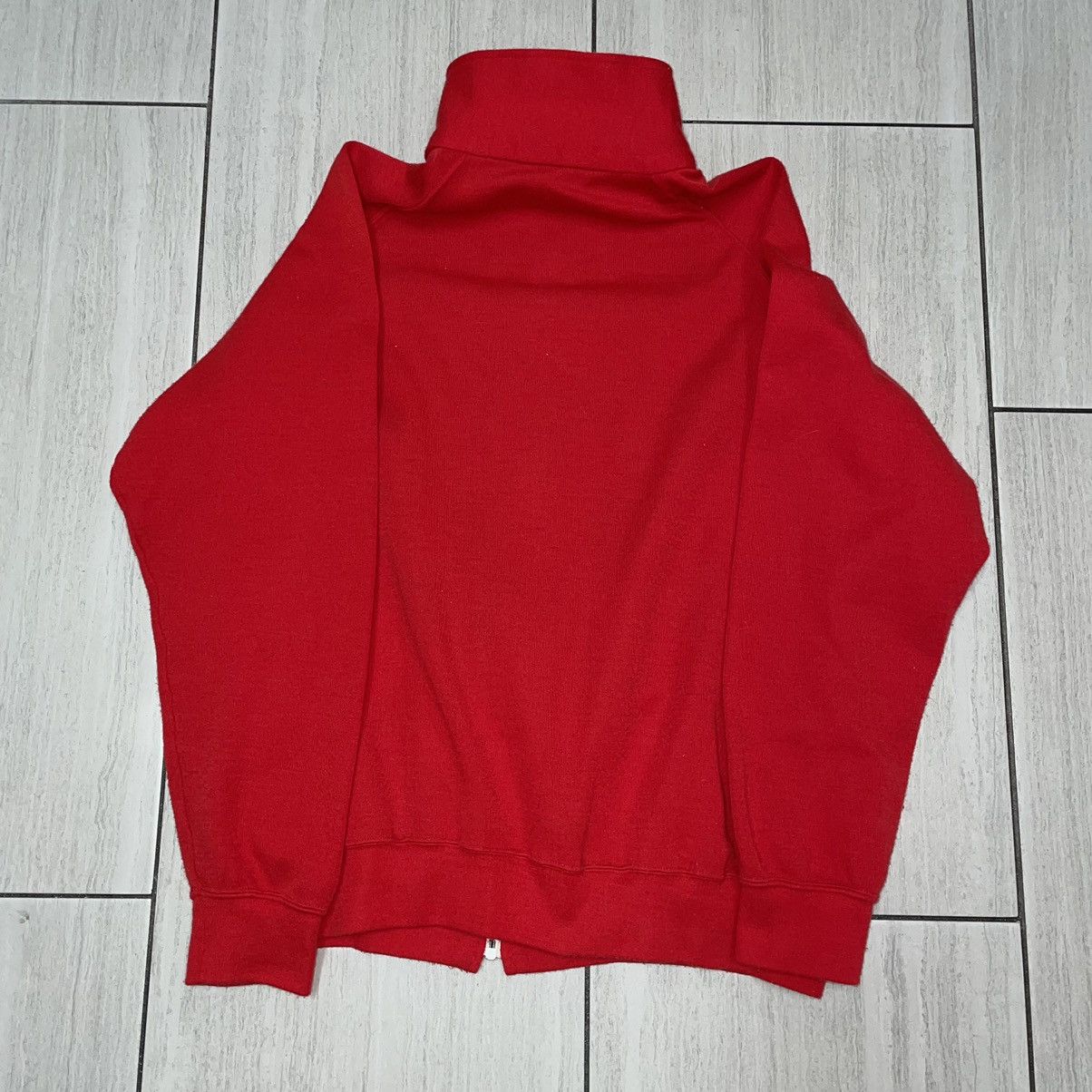 Rainbow × Vintage Vintage 70s Red Zip Up SWEATSHIRT Size US M / EU 48-50 / 2 - 5 Thumbnail