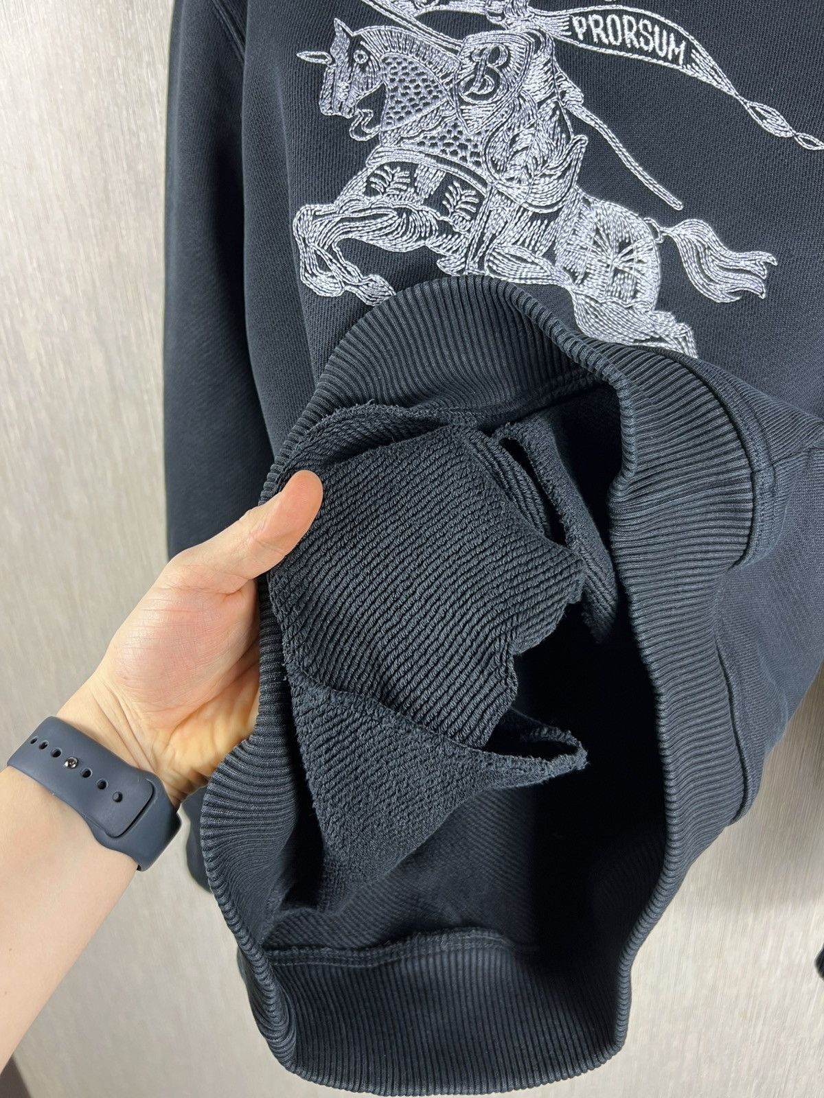 Burberry London big logo knight prorsum embroidered hoodie