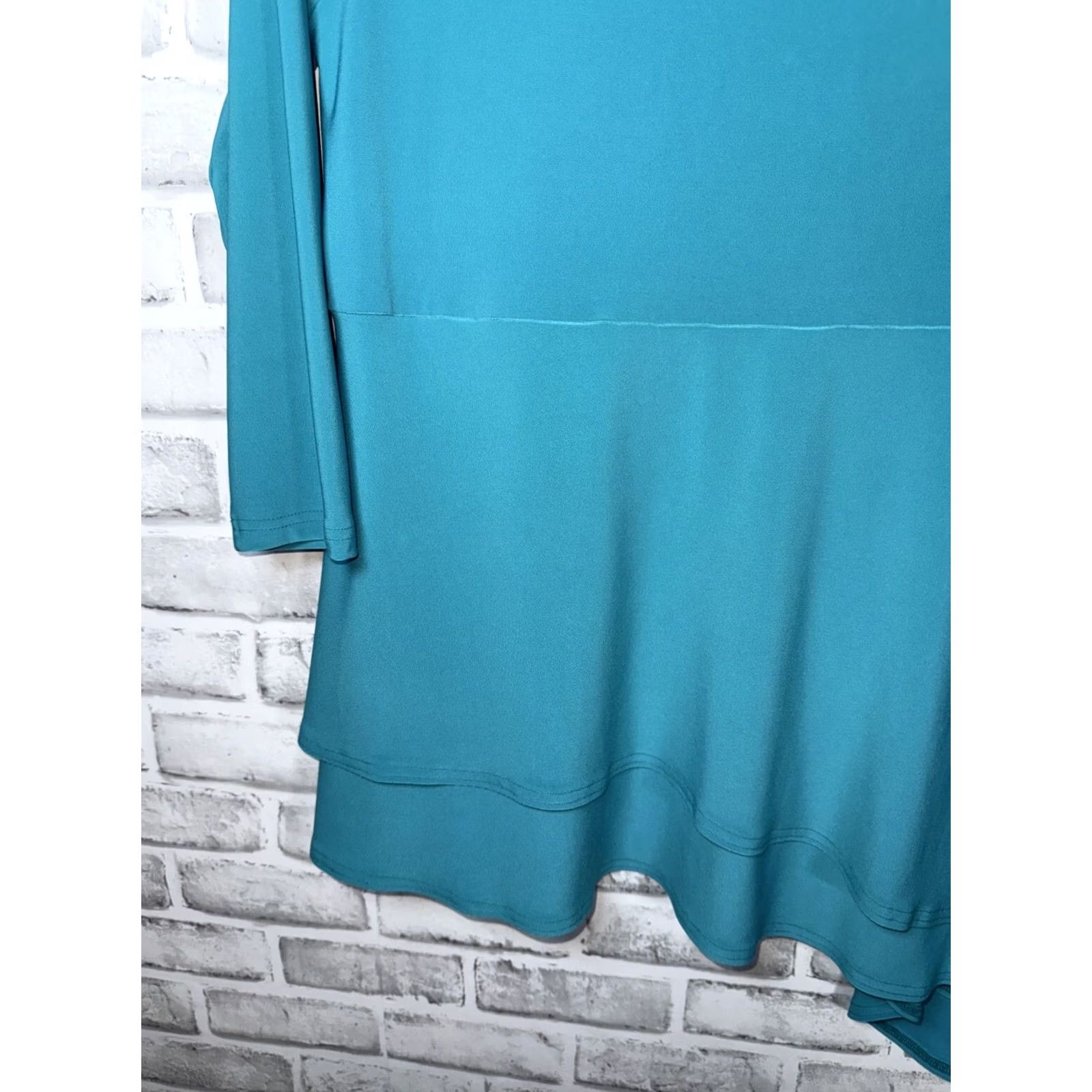 Vintage Sympli Teal Pullover Shirt Womens 12 Teal Blouse Stretchy Pullover Women 12 Blouse Shirt Sympli Teal Pullover Blouse Womens 12 Size XL / US 12-14 / IT 48-50 - 5 Thumbnail