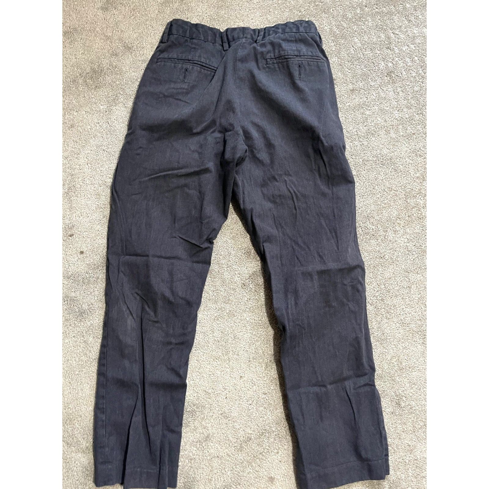 J.Crew VINTAGE J.CREW Bowery Dress Pants Men’s Slim Cotton 29x29 Blue Flat Front EUC Size US 29 - 3 Thumbnail