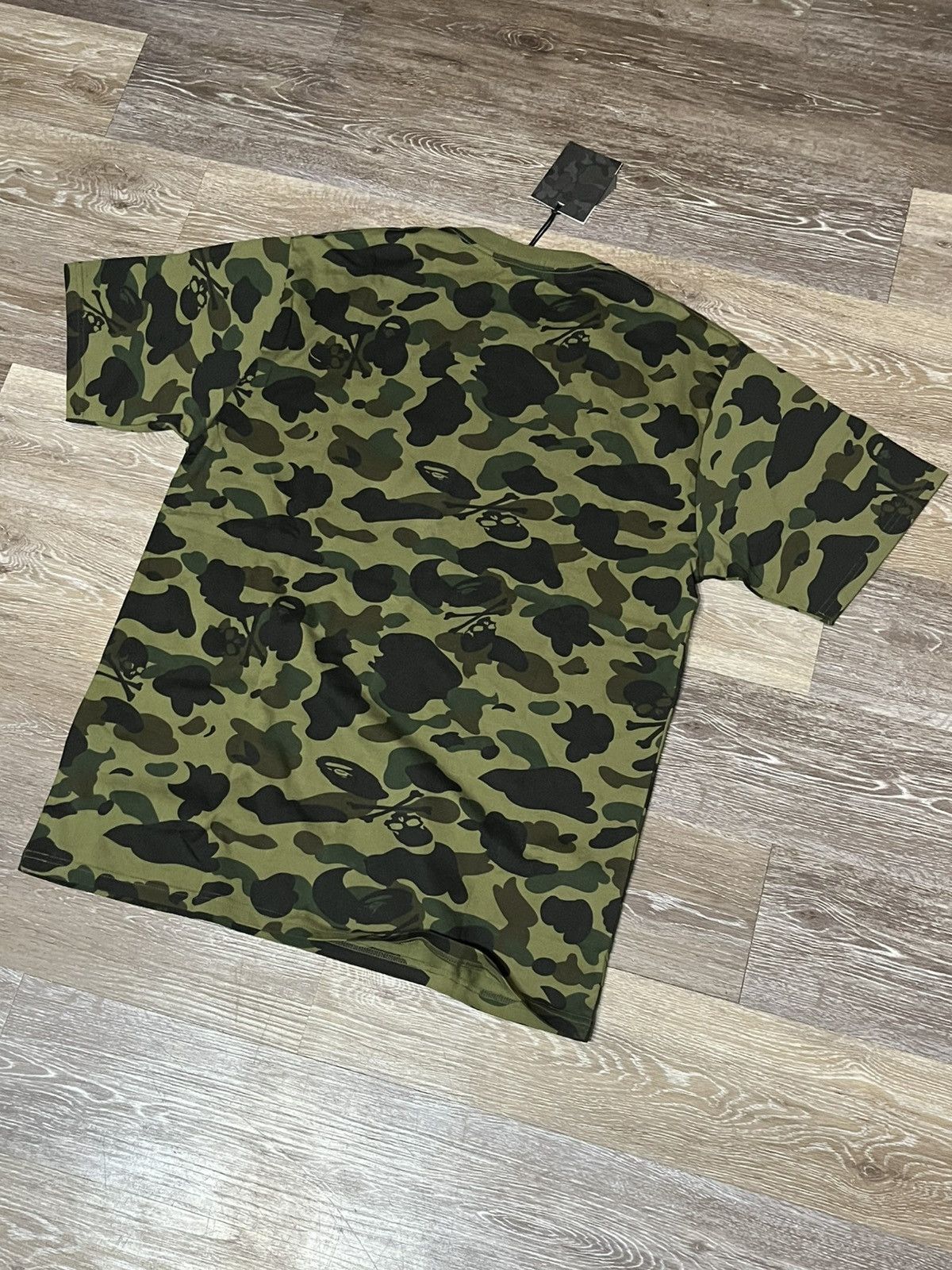 Bape × Mastermind Japan × Medicom Toy Dark Army Green ABC Skull Tee Mastermind X Medicom X Bape Size US XL / EU 56 / 4 - 2 Thumbnail