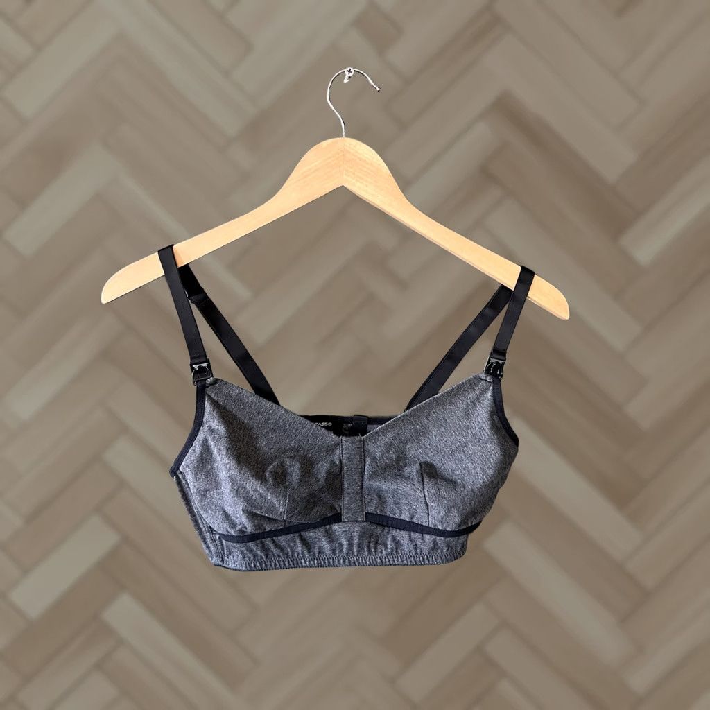 Vintage Pacasso Hands Free Pumping Nursing Bra Womens Dark Gray Media? Size ONE SIZE - 1 Thumbnail