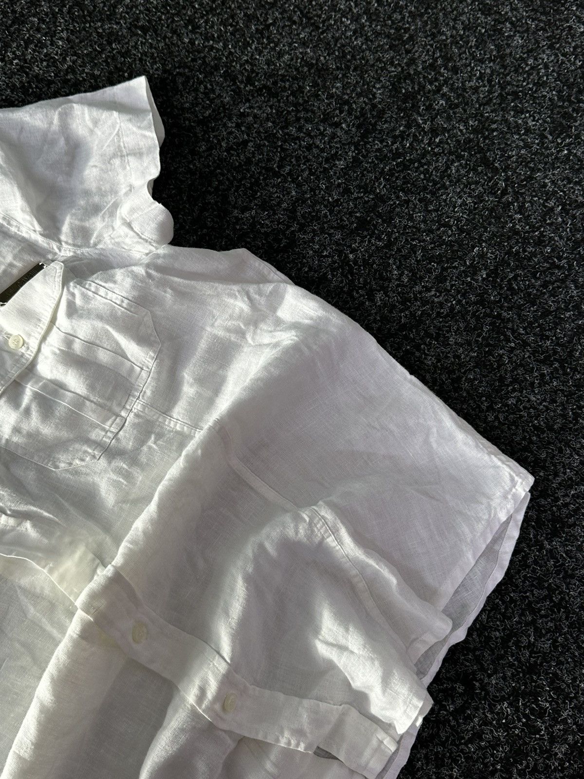 Just Cavalli × Vintage RARE🚨 SS04 Just Cavalli White Eroded Floral Shirt metal logo Size US XL / EU 56 / 4 - 3 Thumbnail