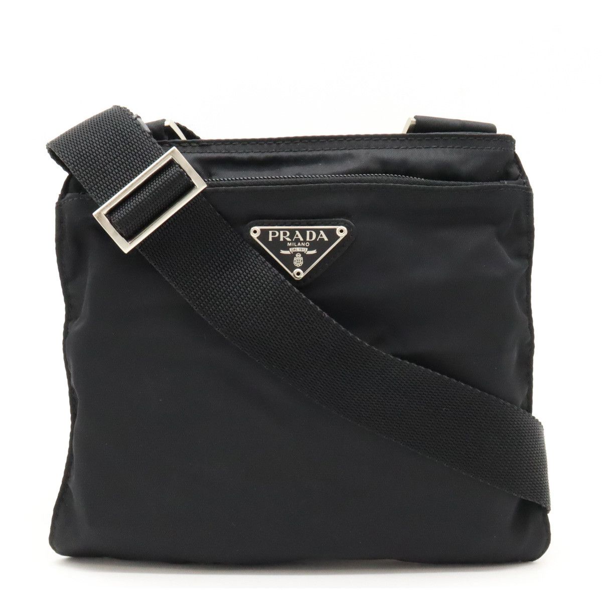 Prada Prada Prada Nylon/Leather VELA Shoulder Bag Pochette B7372 Canvas Crossbody Bag B7372 in Great Condition Size ONE SIZE - 1 Thumbnail