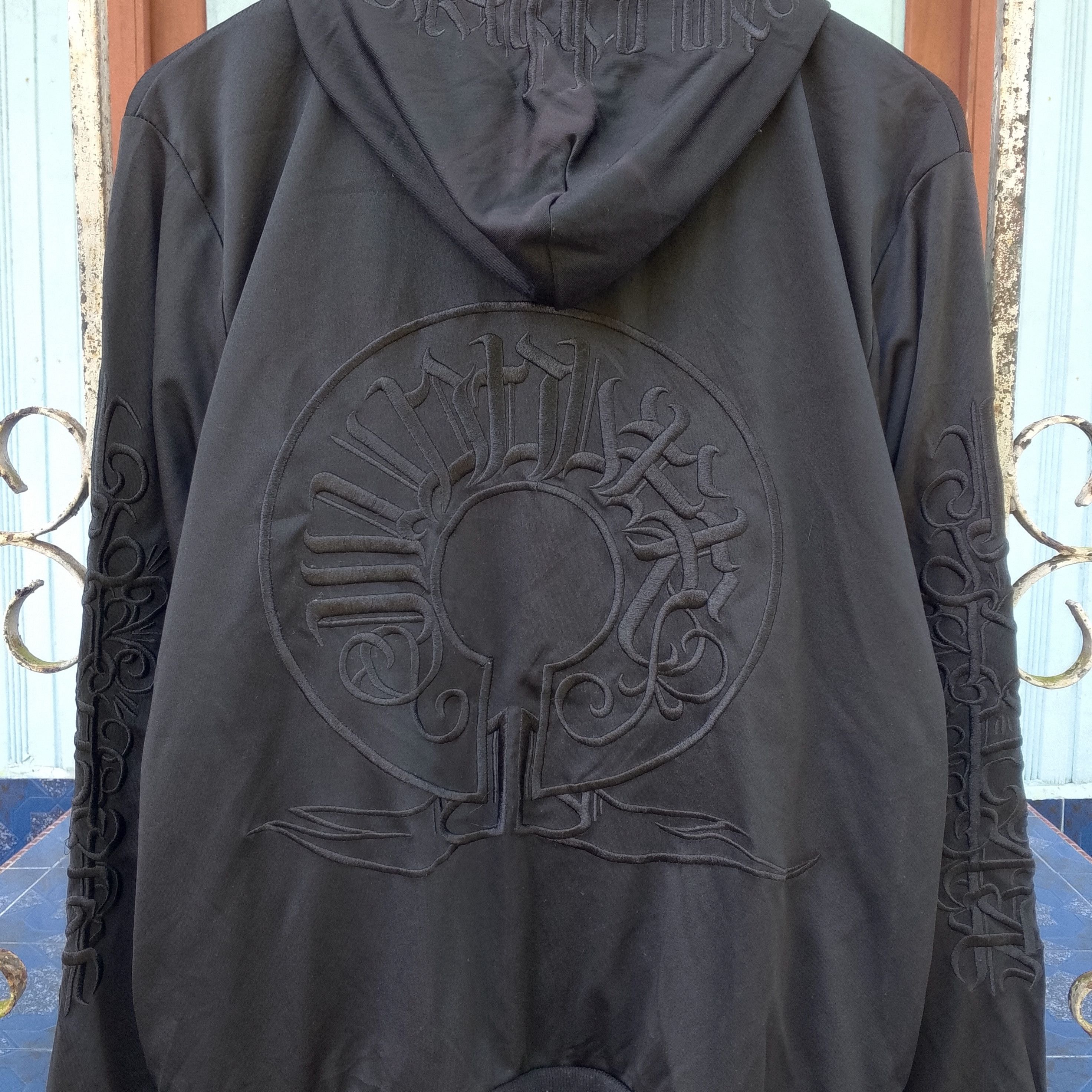 14th Addiction Black On Black Embroidery Chrome Hearts Style Hoodie Size US L / EU 52-54 / 3 - 3 Thumbnail