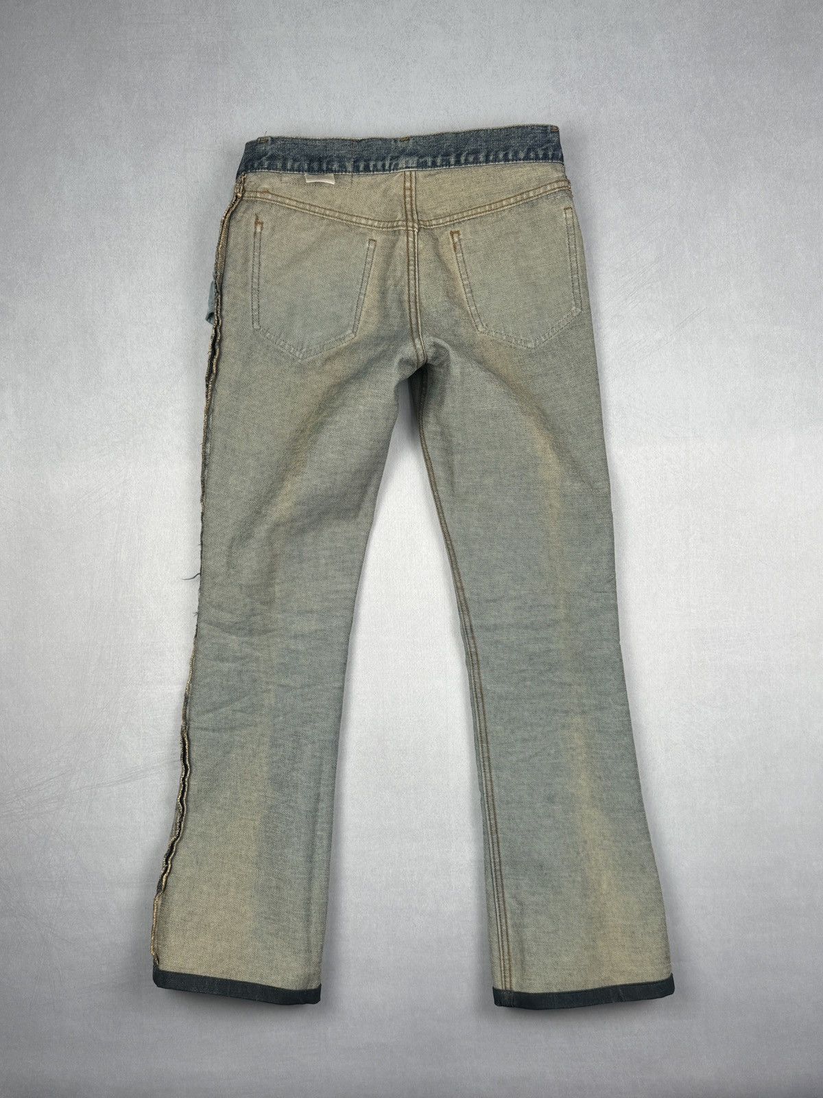 Shellac Rare Painted Waxed Distressed Boot-Cut Jeans Size US 30 / EU 46 - 8 Thumbnail
