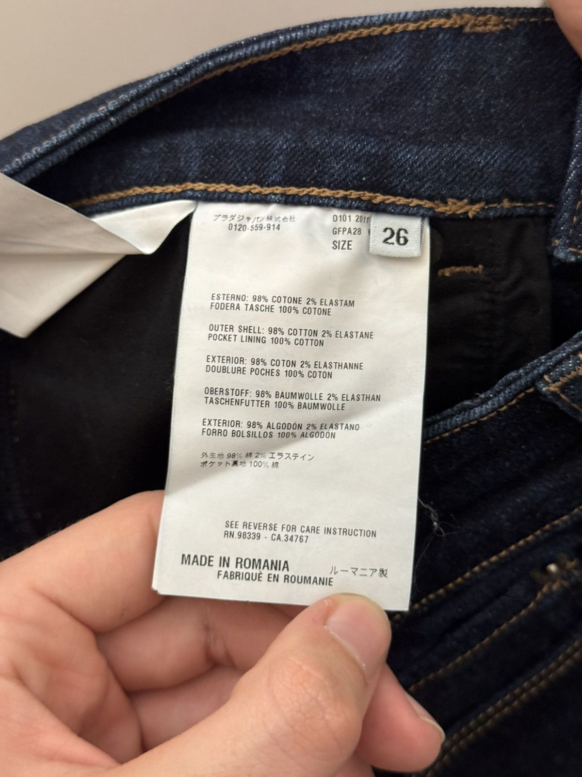 Prada Prada Milano Contour Fit Jeans Slim Fit Denim Size 26" / US 2 / IT 38 - 6 Thumbnail