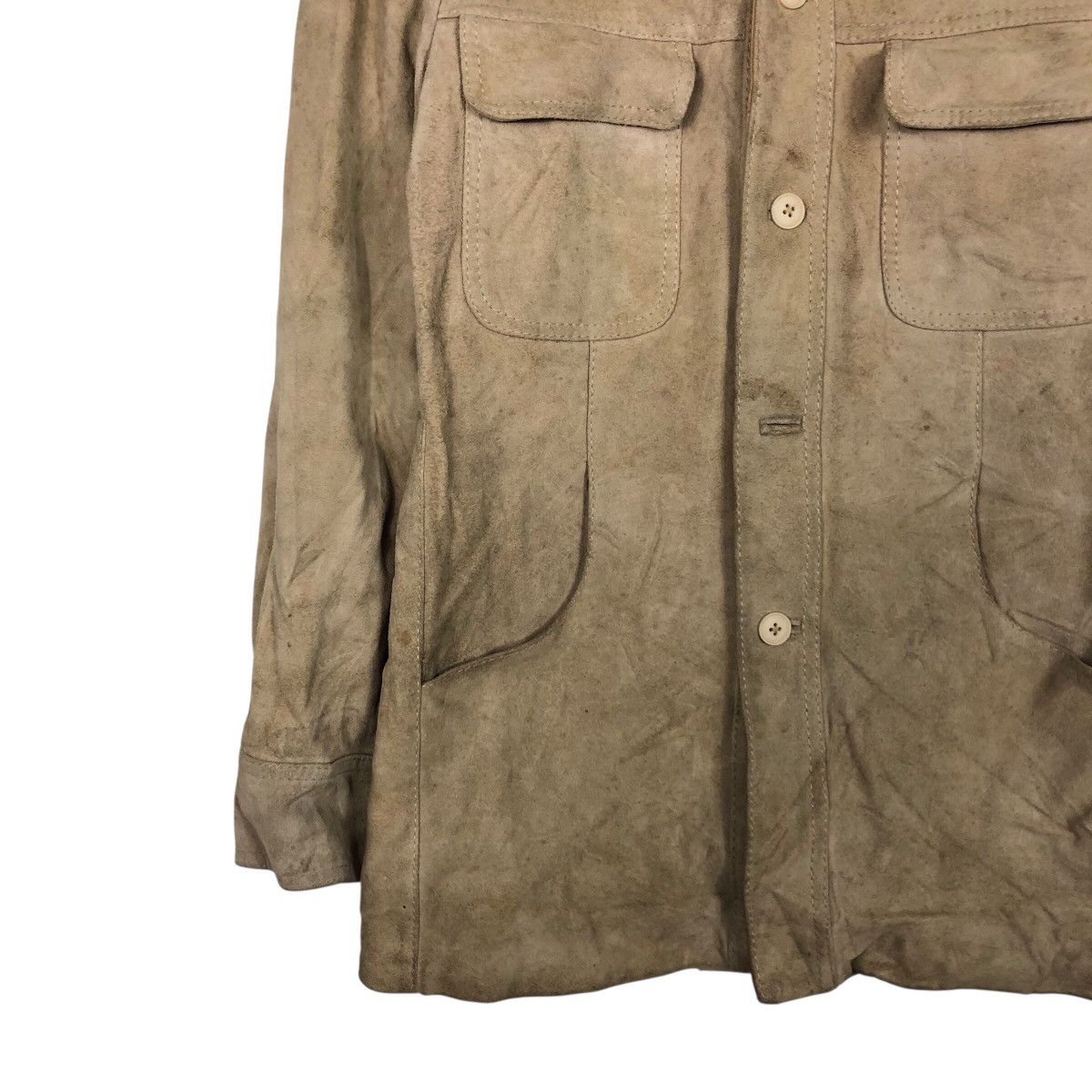 Japanese Brand 📌Vintage Chore Button Leather Jacket Suede Issey Miyake Size US M / EU 48-50 / 2 - 4 Thumbnail