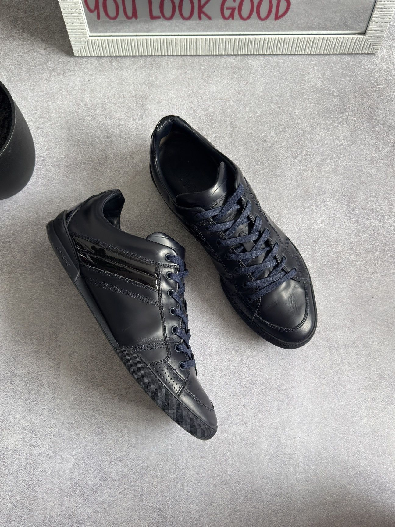 Dior Dior Home B18 Leather Sneakers Navy Blue Shoes men 45 US 12 Size US 12 / EU 45 - 5 Thumbnail