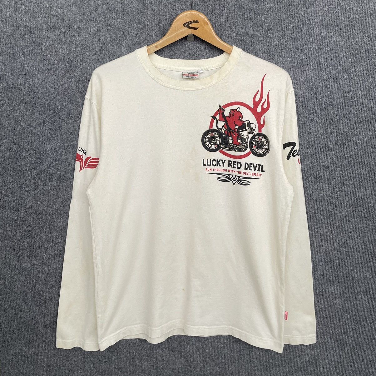 Tedman × West Coast Choppers 1990s Ted Motor Lucky Red Devil L/S T Shirt Size US M / EU 48-50 / 2 - 5 Thumbnail