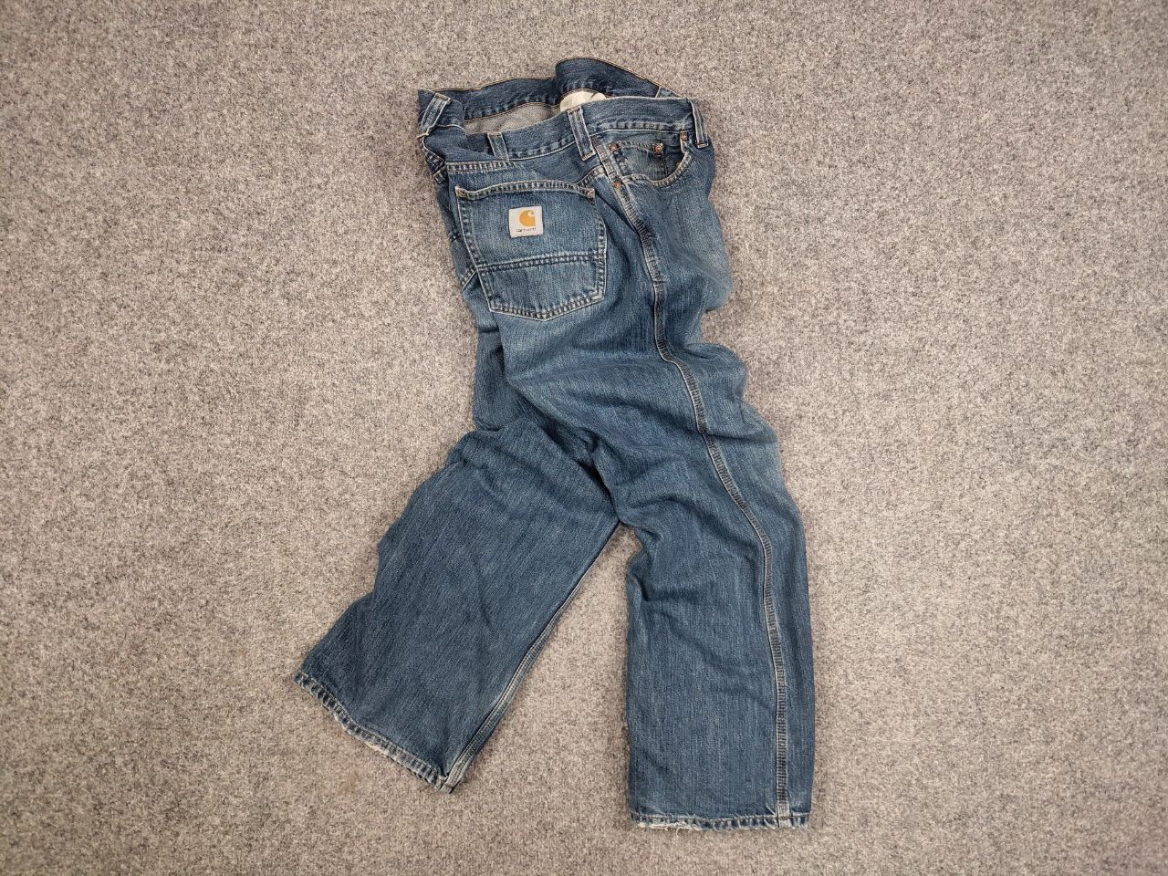 Carhartt Vintage 90's USA Carhartt Retro Distressed Faded Denim Jeans Size US 34 / EU 50 - 12 Thumbnail