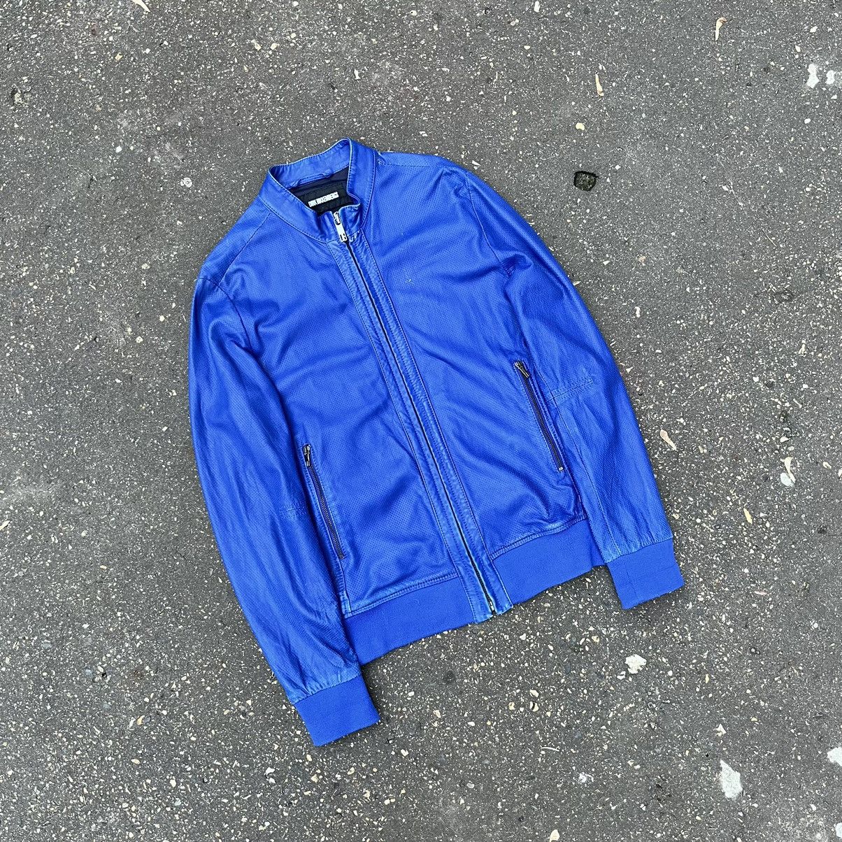 Dirk Bikkembergs S/S 08 Perforated Blue Sheep Leather Jacket