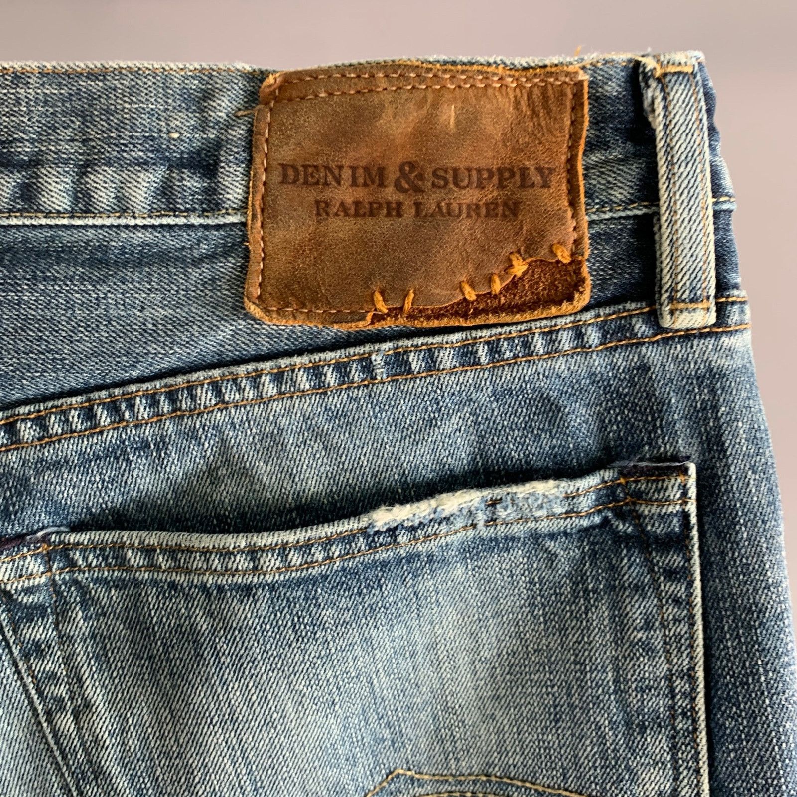 Ralph Lauren RALPH LAUREN Size 36 Blue Distressed Cotton Straight Jeans Size US 36 / EU 52 - 2 Thumbnail
