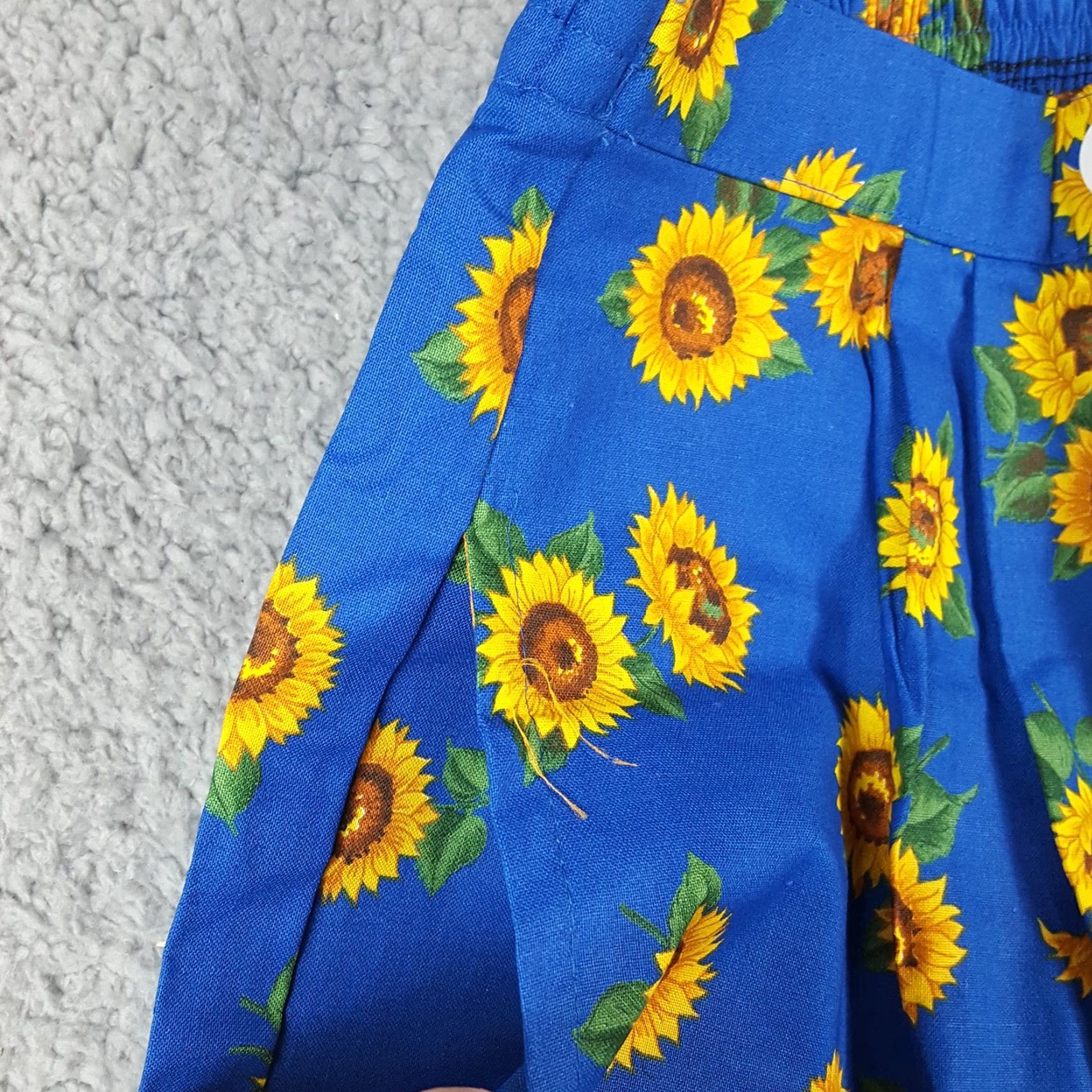 Sunflower VINTAGE Infinity Chic Women’s Relaxed Fit Cotton Lounge Shorts 80s Sunflower Flower Print Fall Summer Y2K Purple Size 32" / US 10 / IT 46 - 3 Thumbnail