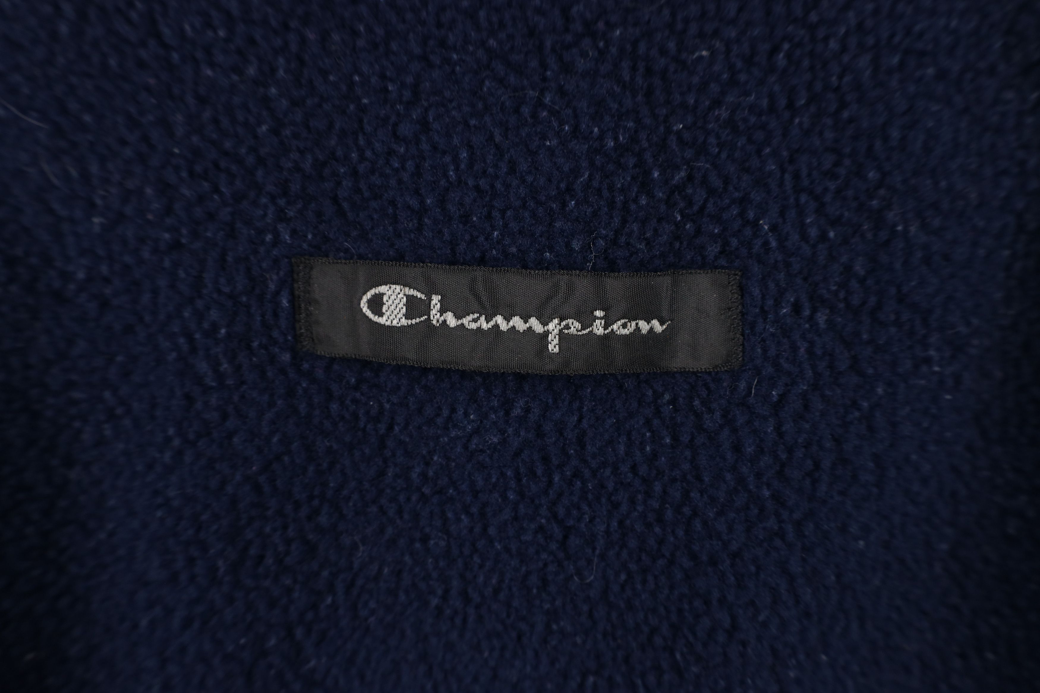 Champion Vintage 90s Champion Dame University Half Zip Fleece Sweater Size US XL / EU 56 / 4 - 11 Thumbnail
