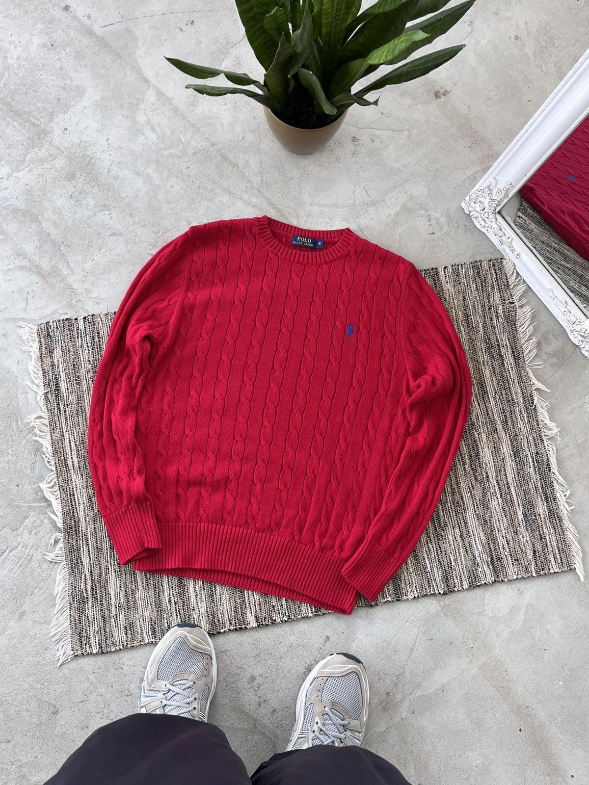 Polo Ralph Lauren × Vintage Hype Vintage Polo Ralph Lauren Knit Sweater Red Y2K Size US M / EU 48-50 / 2 - 1 Thumbnail