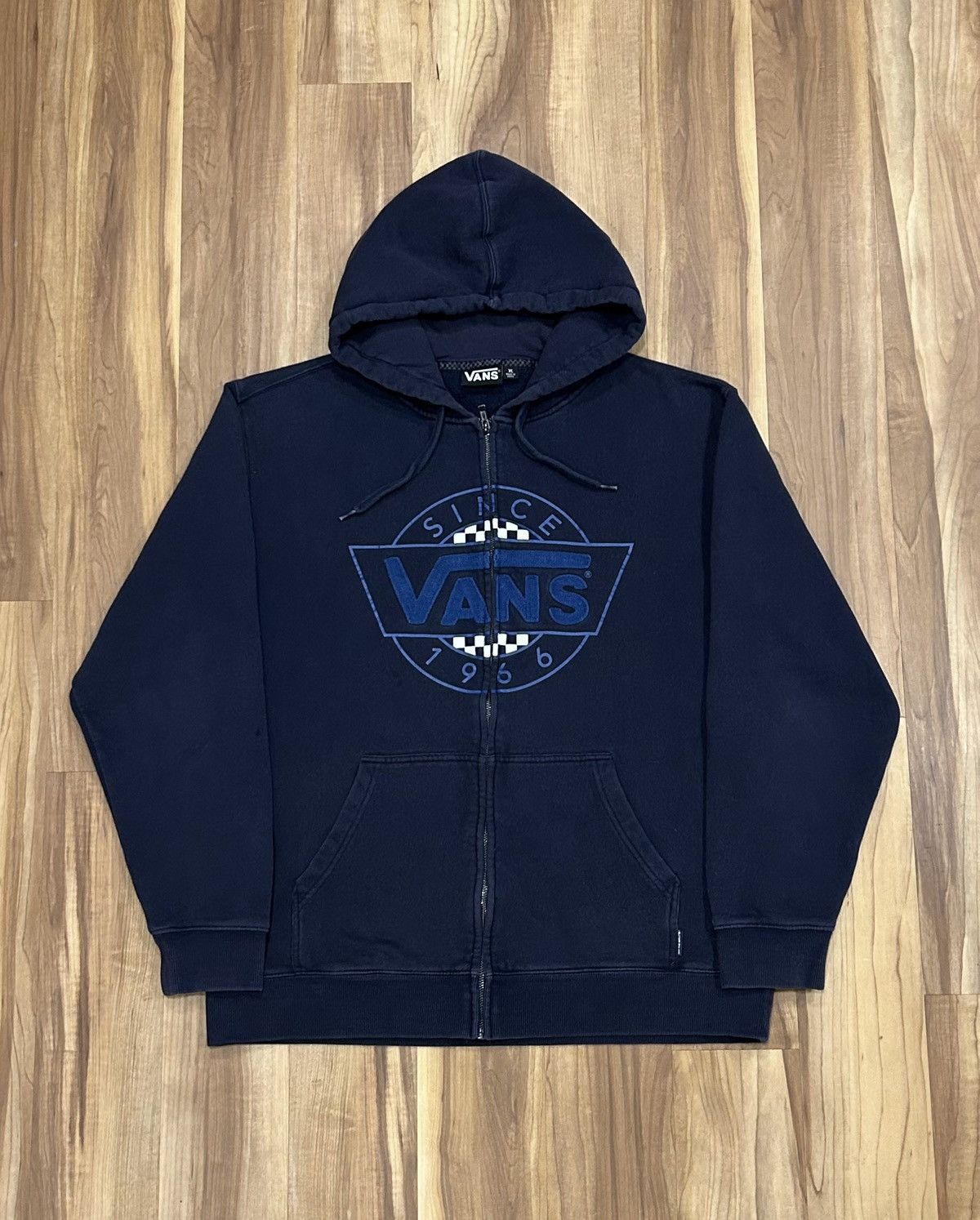 Vans Y2K Vans Skateboards Blue Zip Up Hoodie Size US XL / EU 56 / 4 - 1 Thumbnail