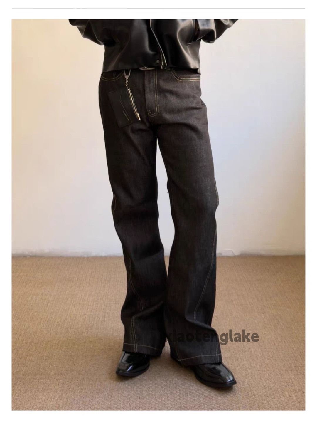 Jean Xz denim wide Leg flared yuppie cleanfit punk jeans Size US 32 / EU 48 - 6 Thumbnail