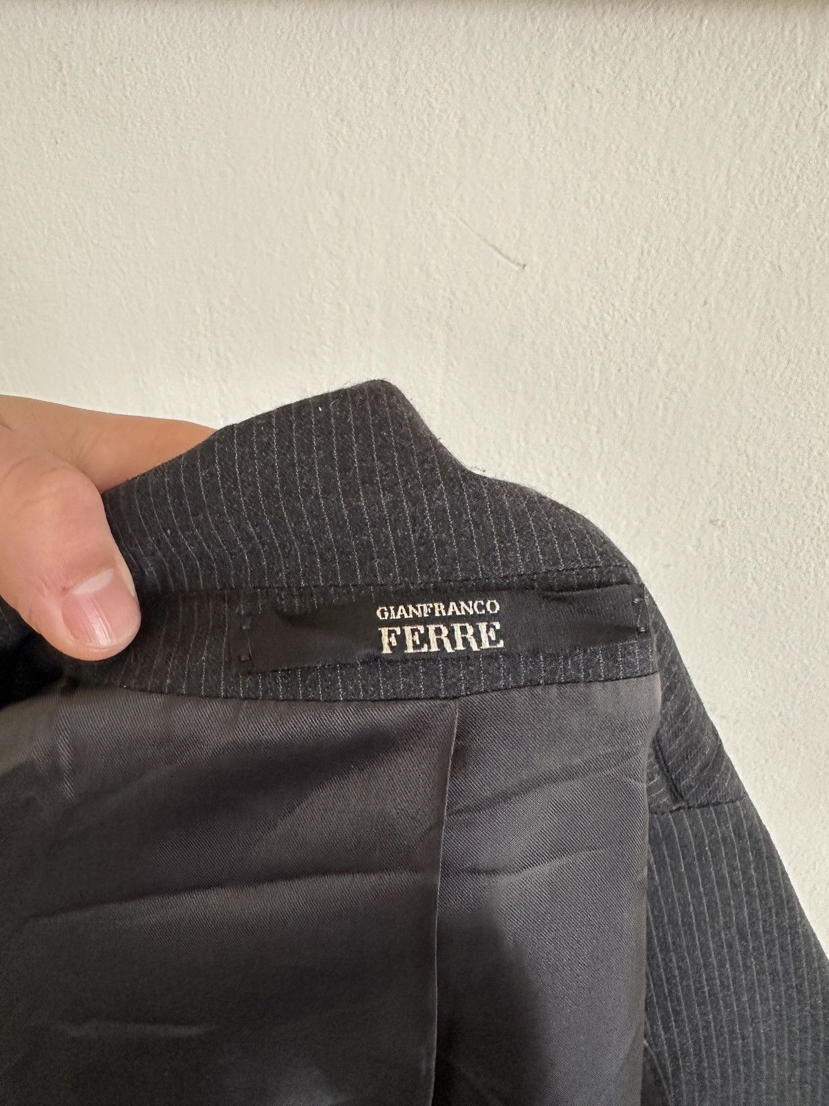 Gianfranco Ferre Gianfranco Ferre Dark Gray Wool Blazer Size 46 Size 46S - 10 Thumbnail