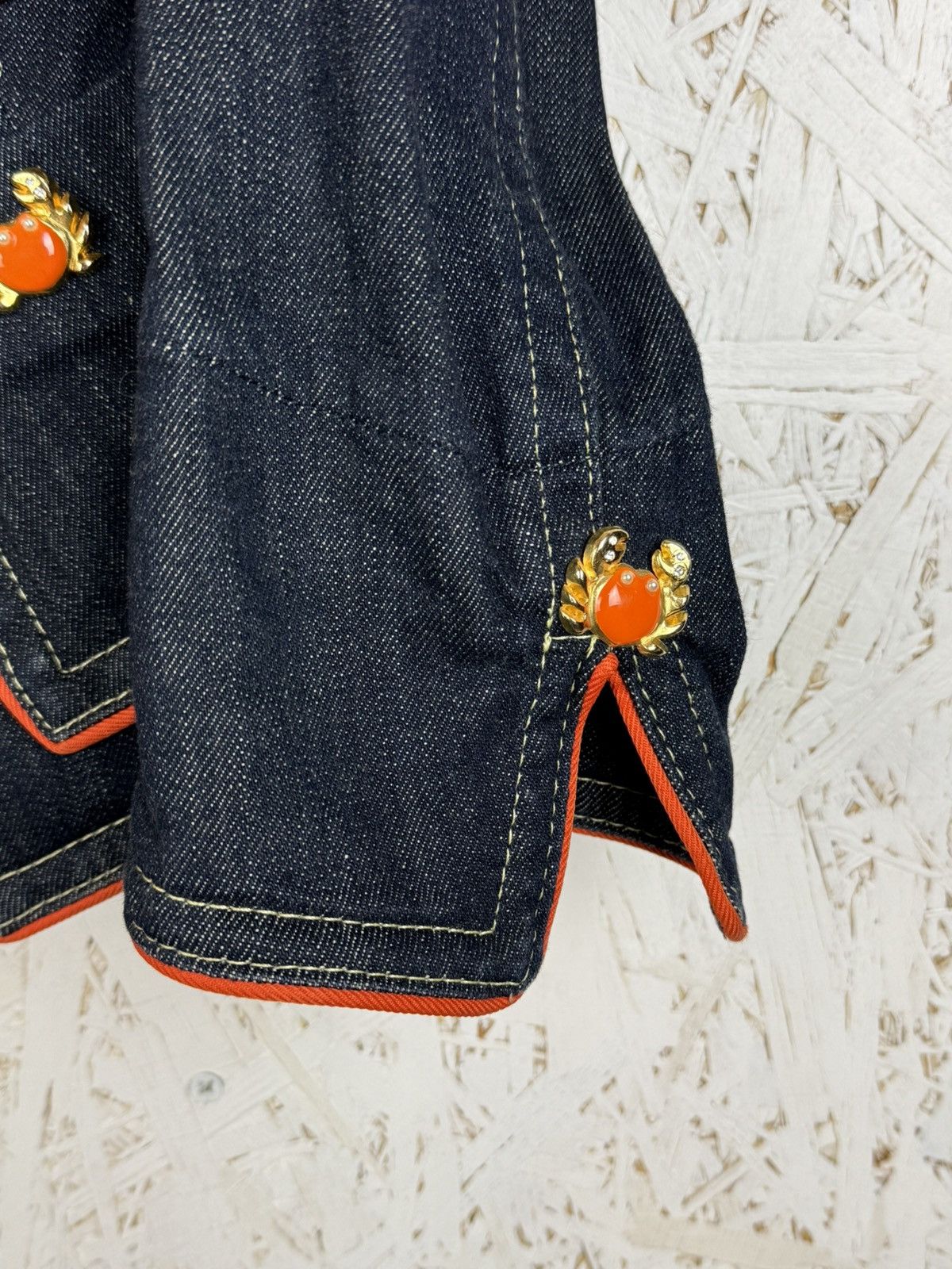 Dsquared2 Vintage Dsquared2 SS2005 Runway Crab Denim Jacket Size 40 Size S / US 4 / IT 40 - 5 Thumbnail