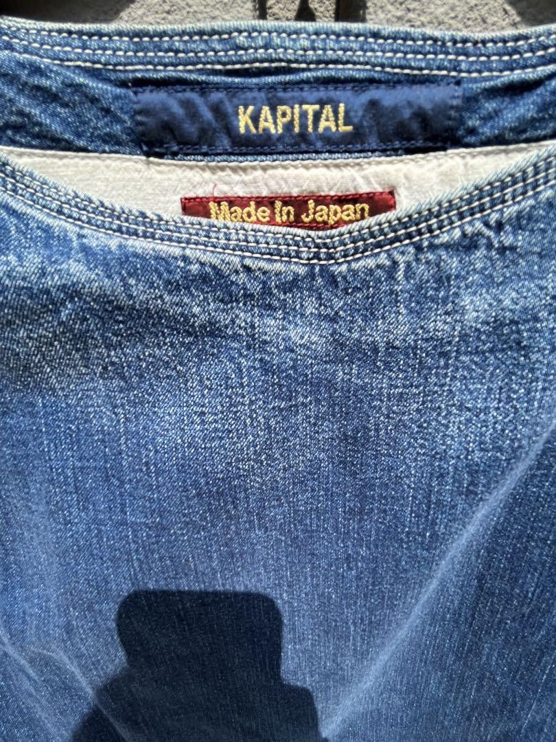 Kapital Zip Up Raglan Denim Shirt Size US S / EU 44-46 / 1 - 3 Thumbnail