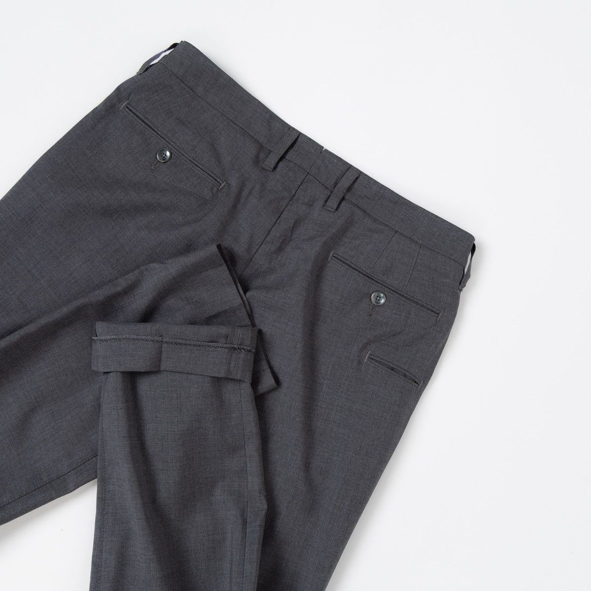 Other Artu Napoli Gray Wool Trousers Slim Fit Chino Classic Pants Size US 33 - 4 Thumbnail