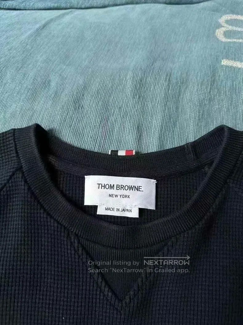 Thom Browne Thom Browne Waffle Short Sleeve Sweatshirt Size US XXL / EU 58 / 5 - 2 Thumbnail