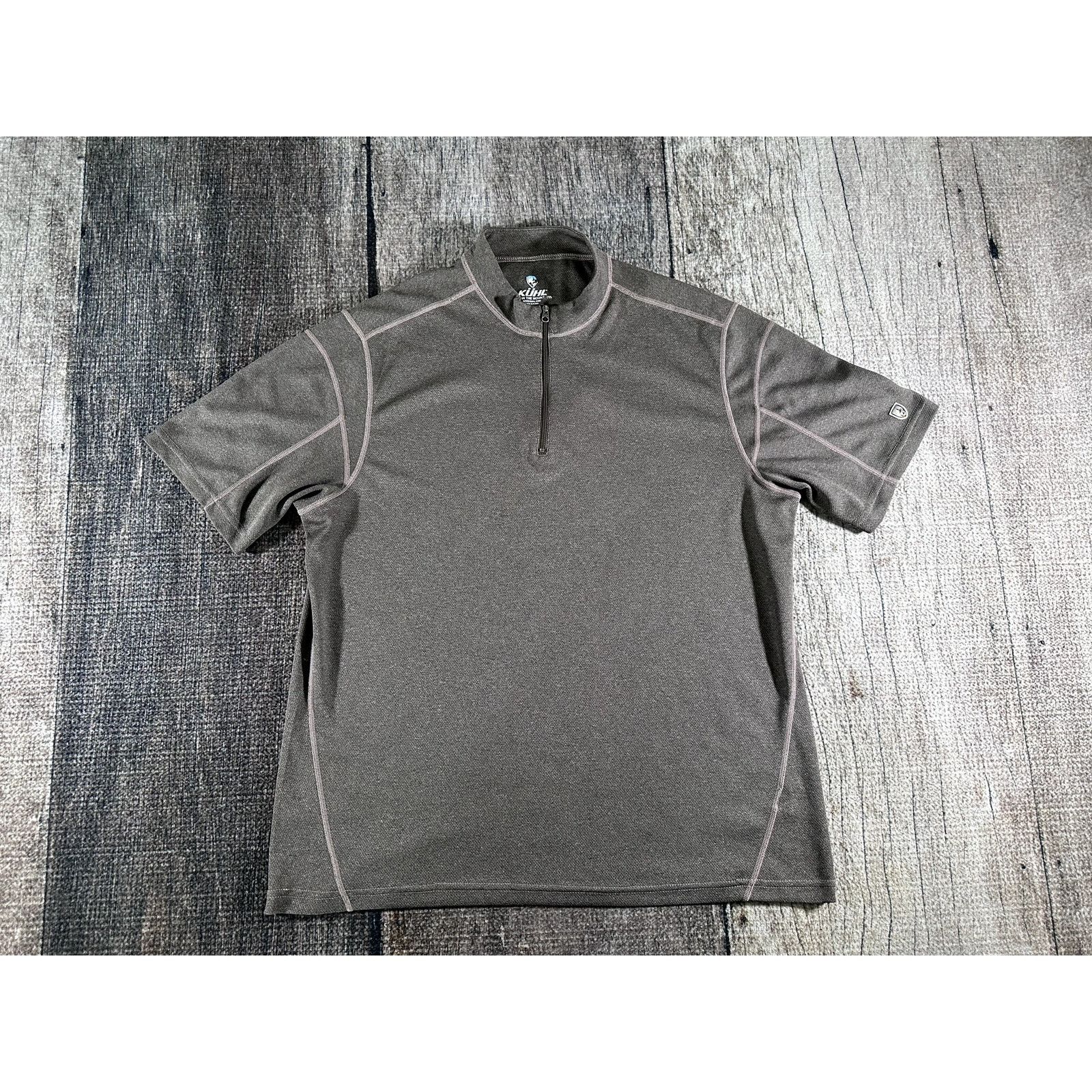 Kuhl Kuhl Polo Shirt Men Large Brown 1/4 Zip Coffeena Performance Size US L / EU 52-54 / 3 - 1 Thumbnail