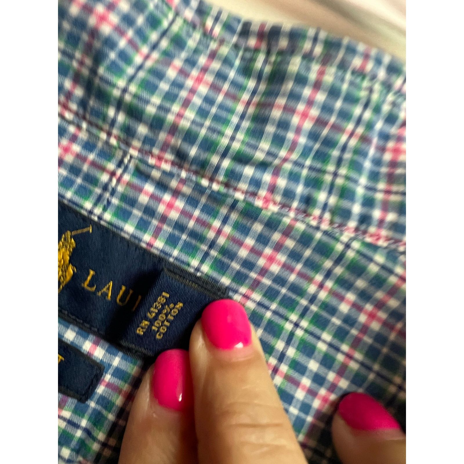 Ralph Lauren Ralph Lauren Cotton Custom Fit Medium Button Front Shirt Size US M / EU 48-50 / 2 - 3 Thumbnail