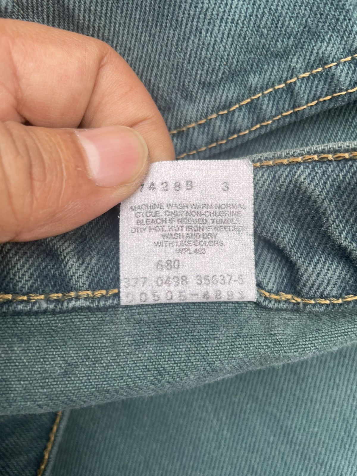 Levi's Vintage 1998 Levis 505 Single R Faded Distresed Size US 33 - 18 Thumbnail