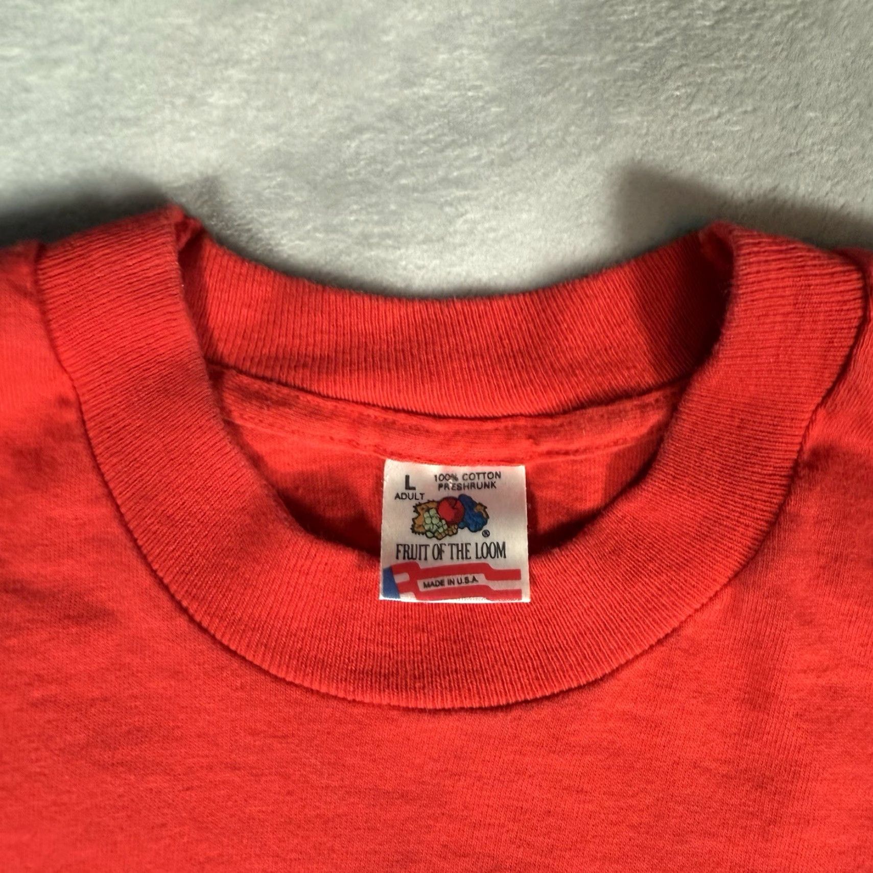 Vintage VINTAGE MLK T Shirt Mens L Slim Fit Red 1990s 90s Graphic Print Crew Neck Short Sleeve USA Made Mens Shirts Size US L / EU 52-54 / 3 - 4 Thumbnail