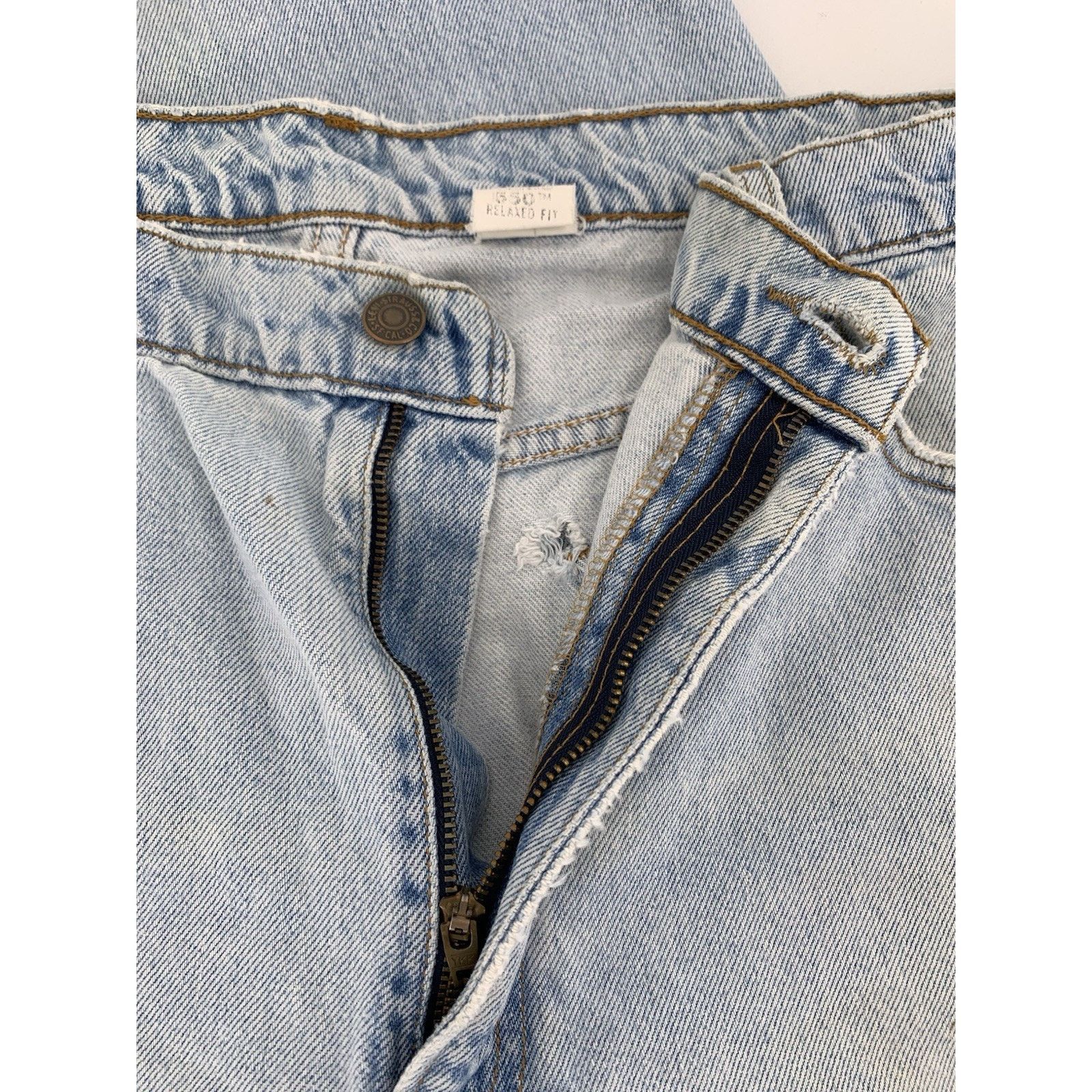 Levi's VTG Levi’s 550 Jeans 38x30 Blue Relaxed Fit USA Thrashed Size US 38 / EU 54 - 6 Thumbnail