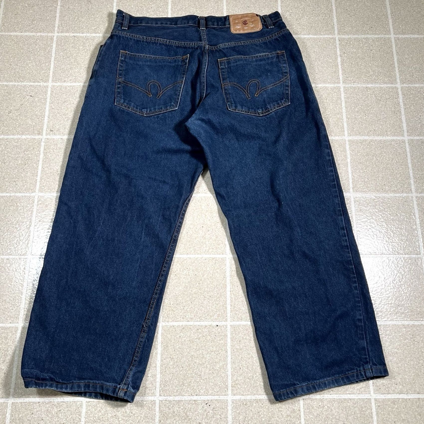 Rocawear VINTAGE Rocawear Jeans Wide-Leg 34x27 Blue Dark Wash Men Jeans Y2K HipHop Baggy Style Size US 34 / EU 50 - 2 Thumbnail