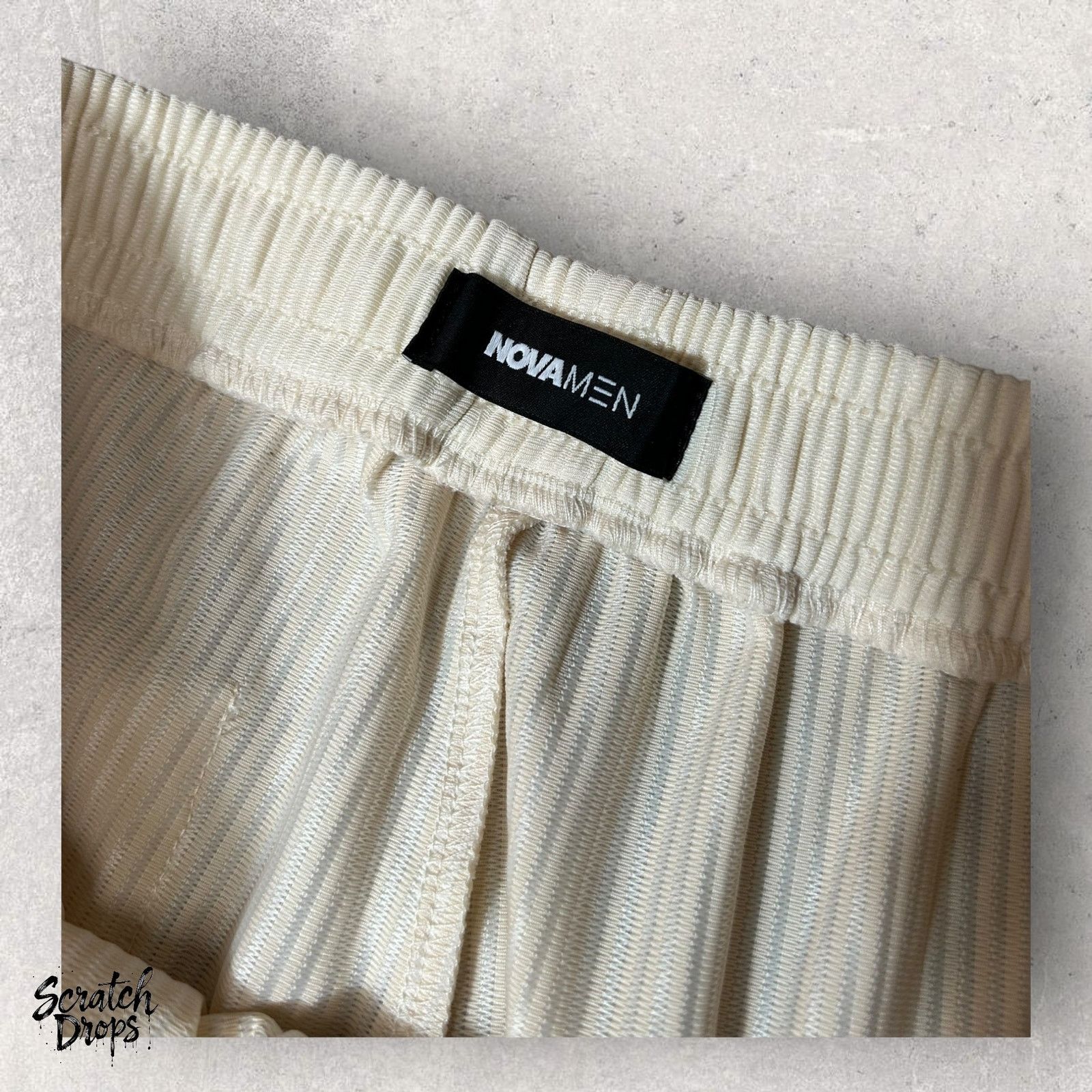 Other NWOT Men's Beige Ribbed Pants Size M Casual Trousers Apparel Size US 32 / EU 48 - 2 Thumbnail