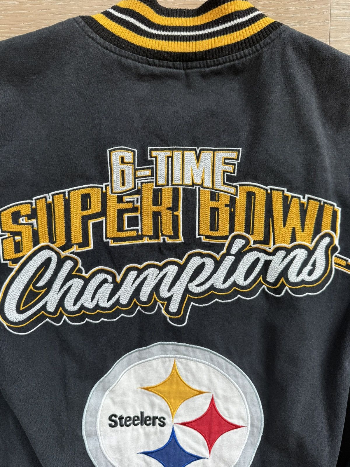 NFL Pittsburgh Steelers Letterman Varsity Super Bowl Jacket Size US XL / EU 56 / 4 - 3 Thumbnail